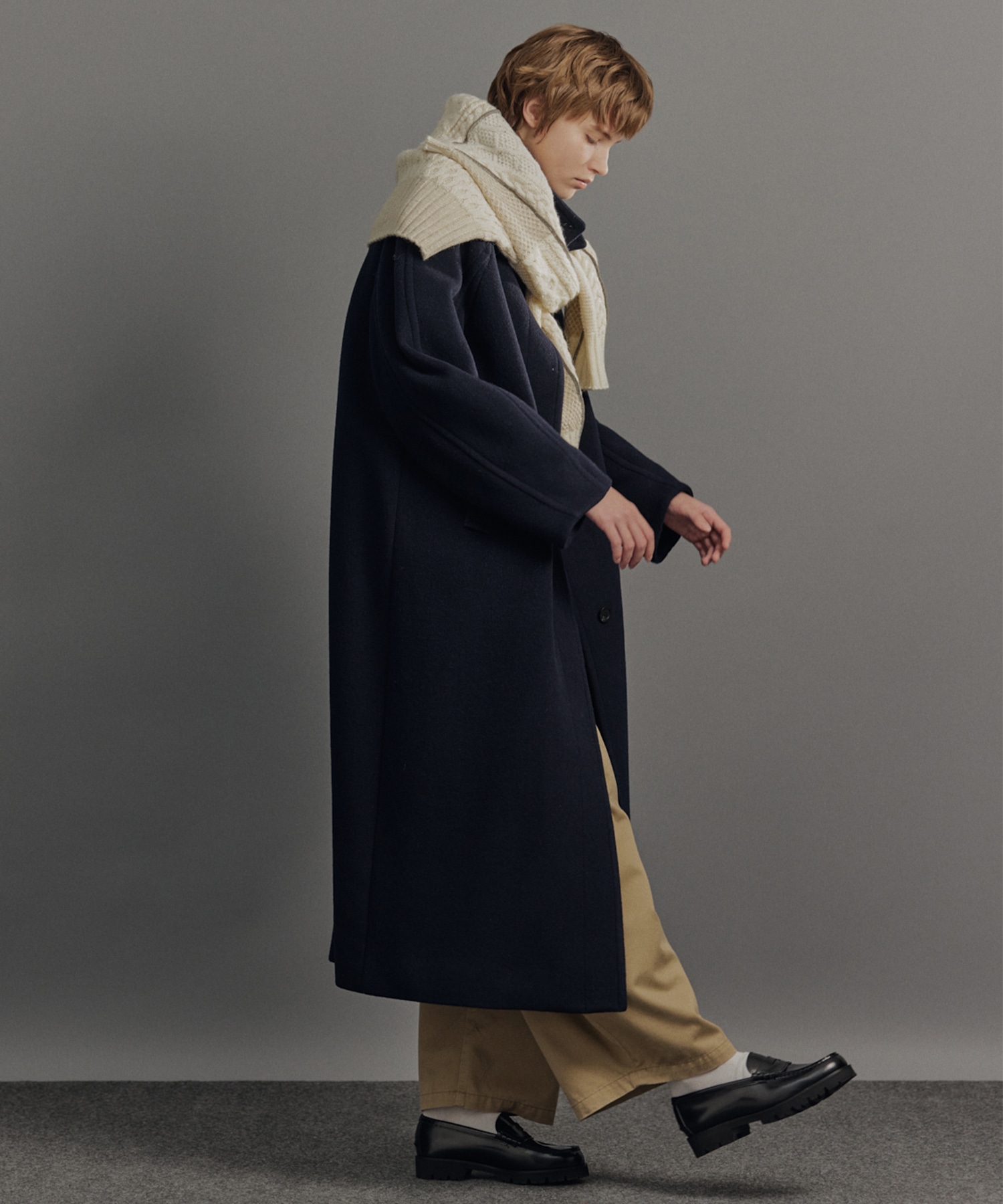 SUPER140スタンドカラーコート