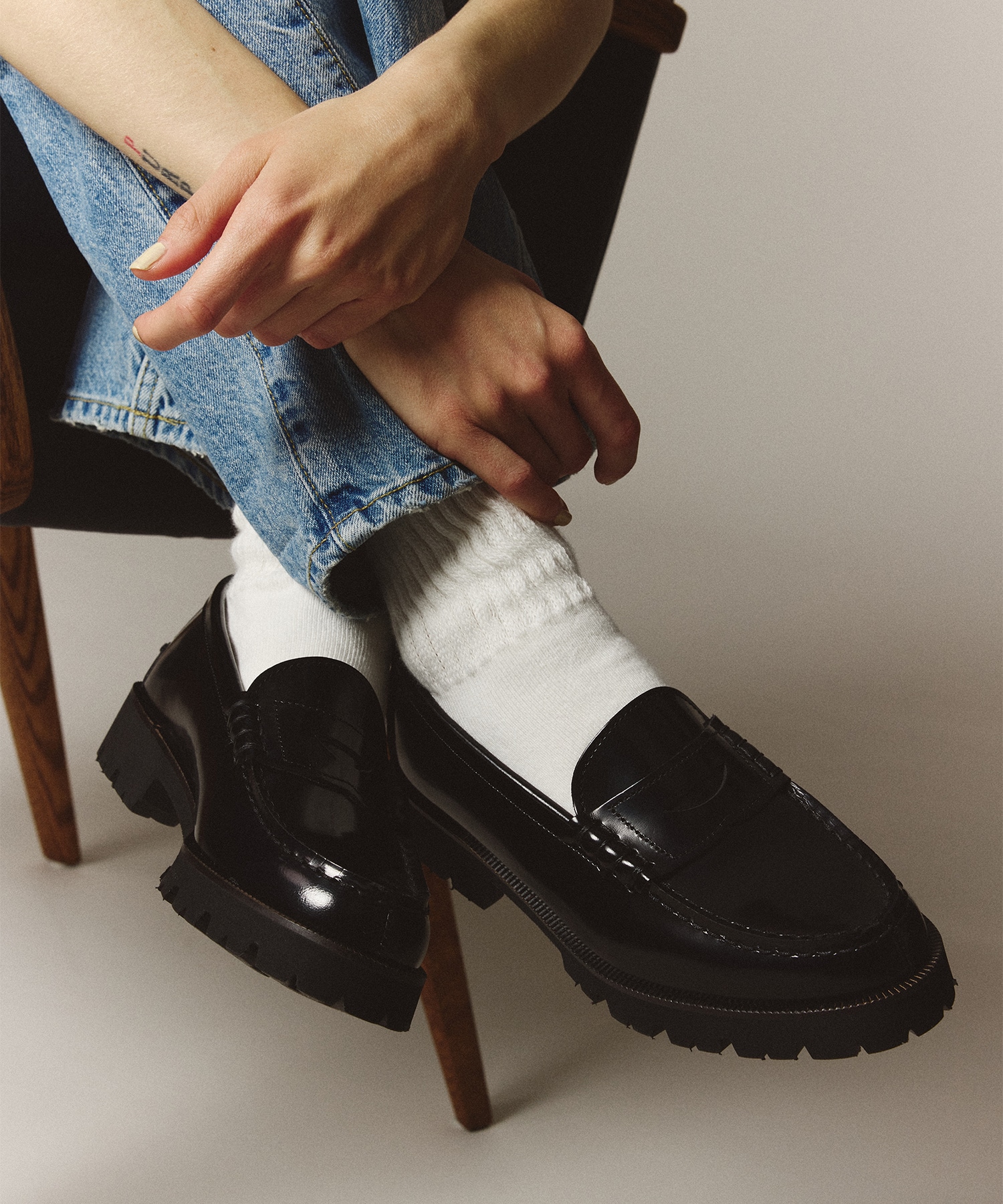 ×HARUTAトラックソールローファー