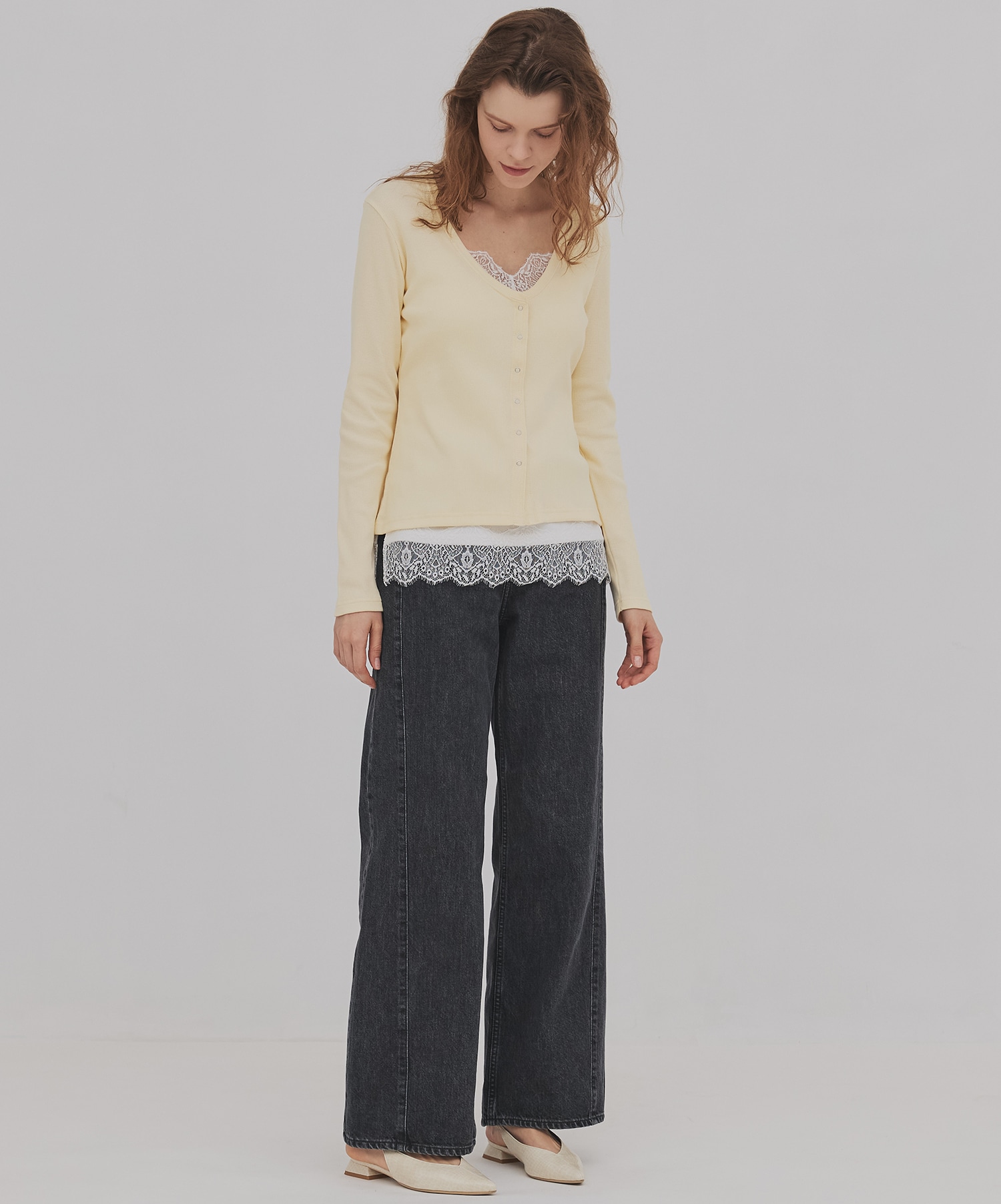 リングドットVネックトップス