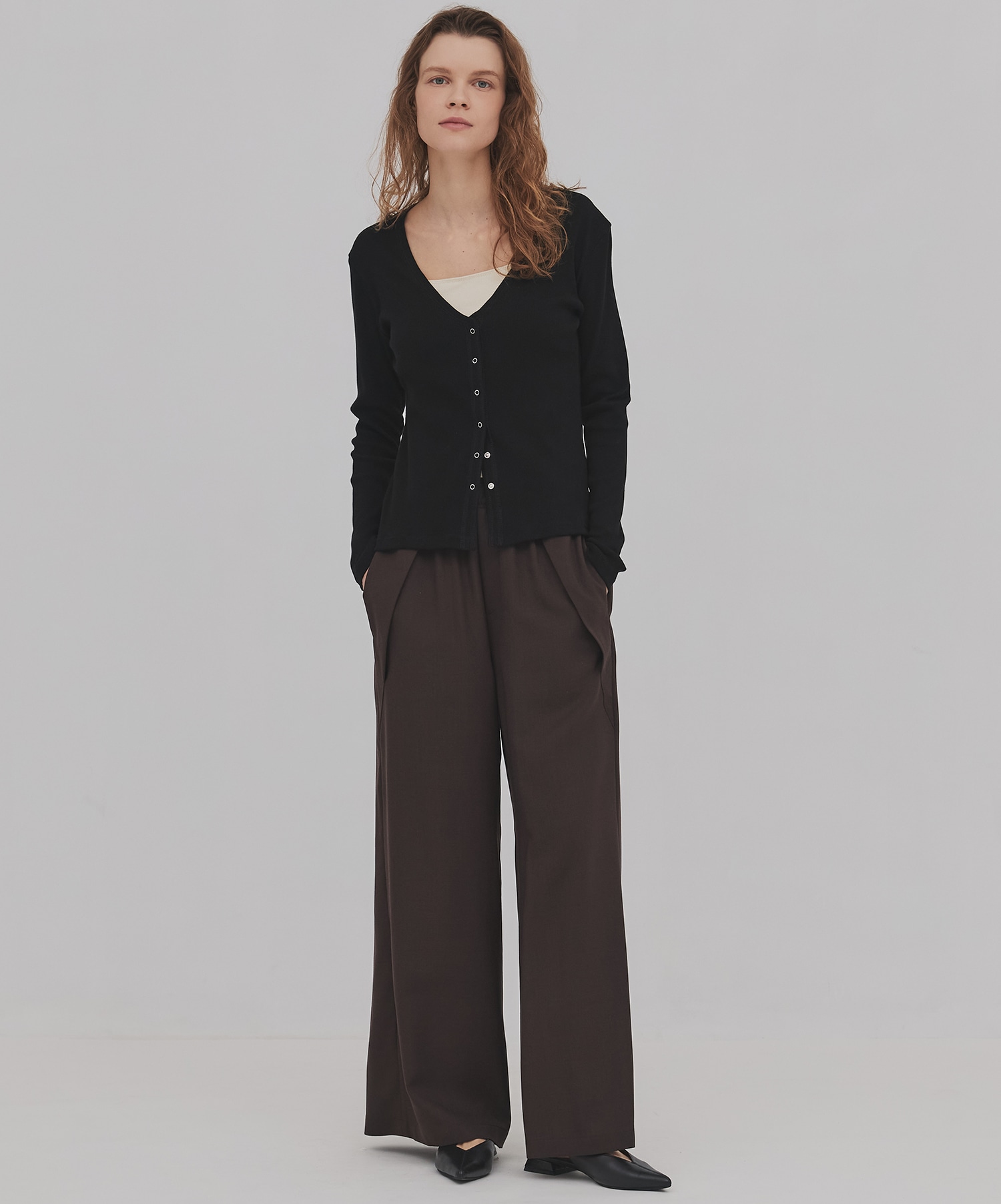 リングドットVネックトップス