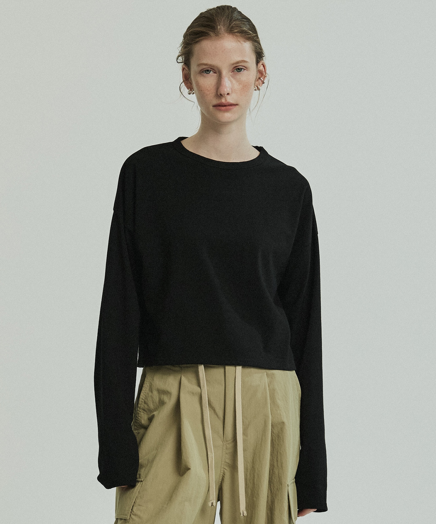 クロップドロンTEE