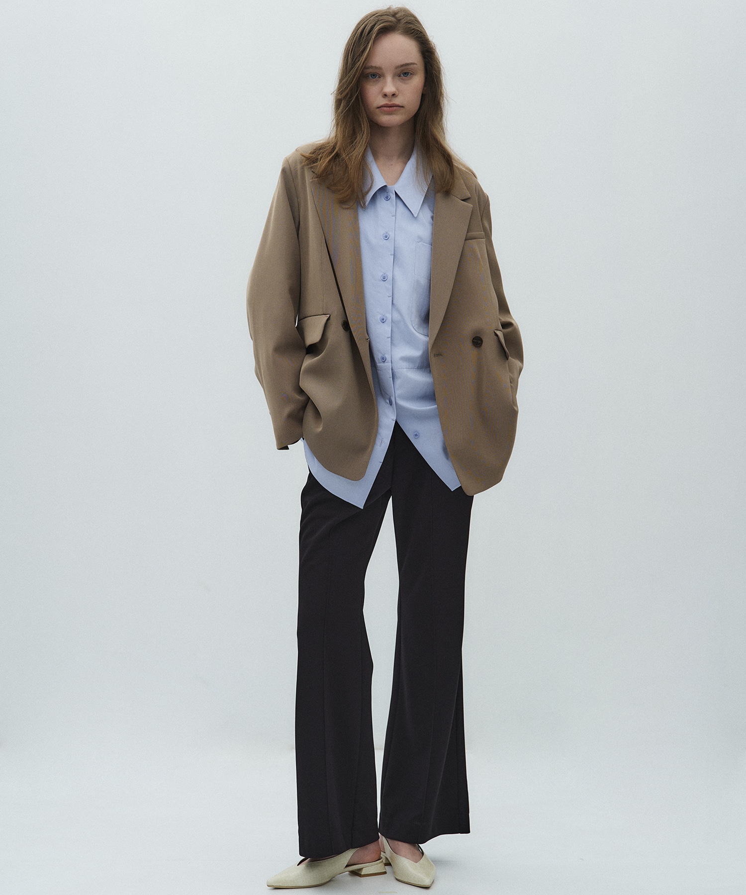 ストレッチハイライズフレアパンツ