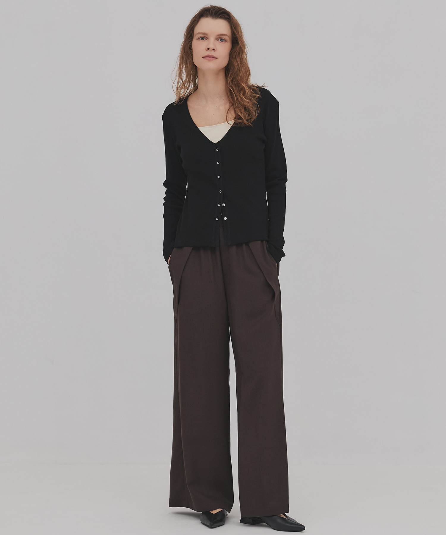 ウールジョーゼットパンツ