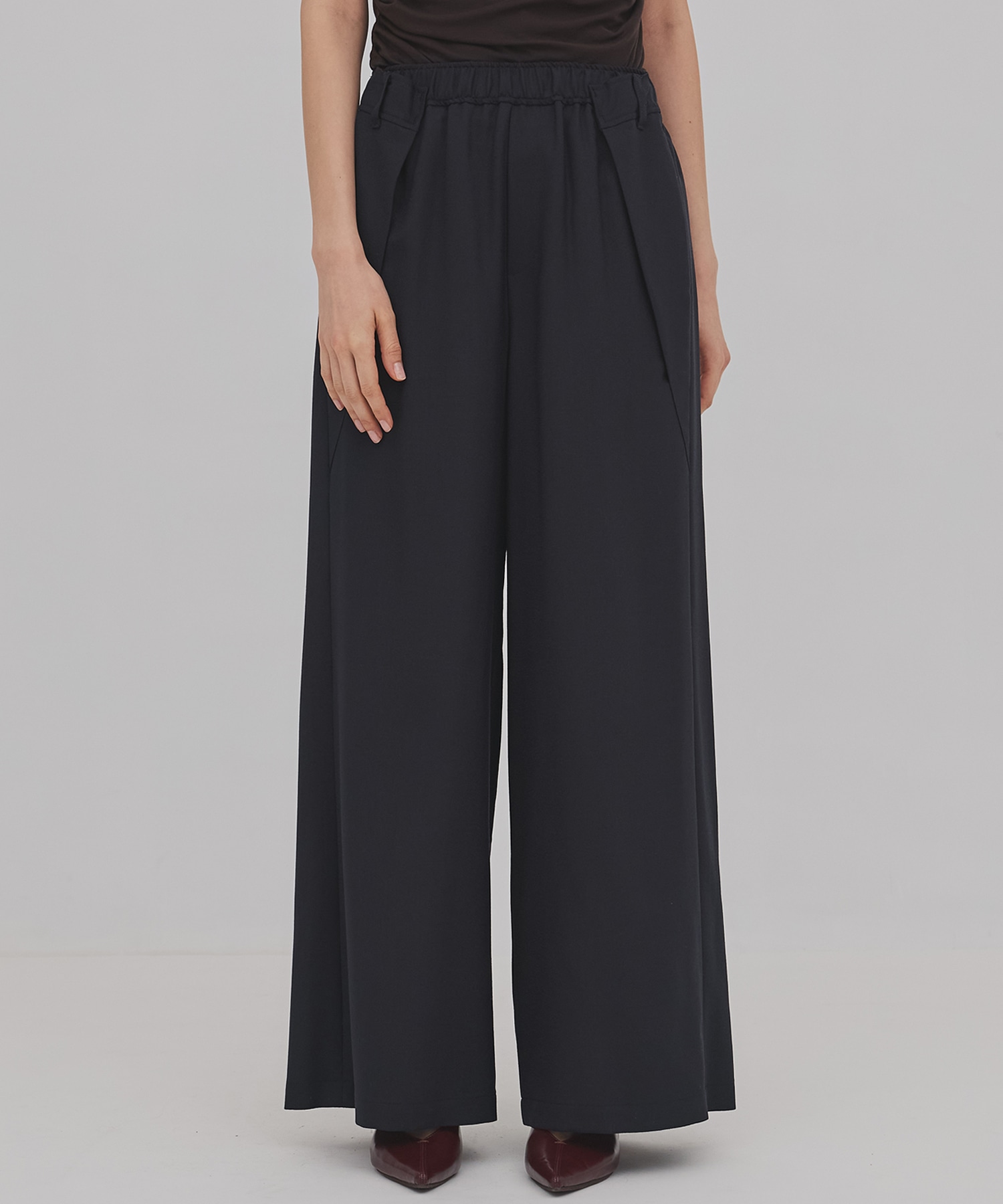 ウールジョーゼットパンツ