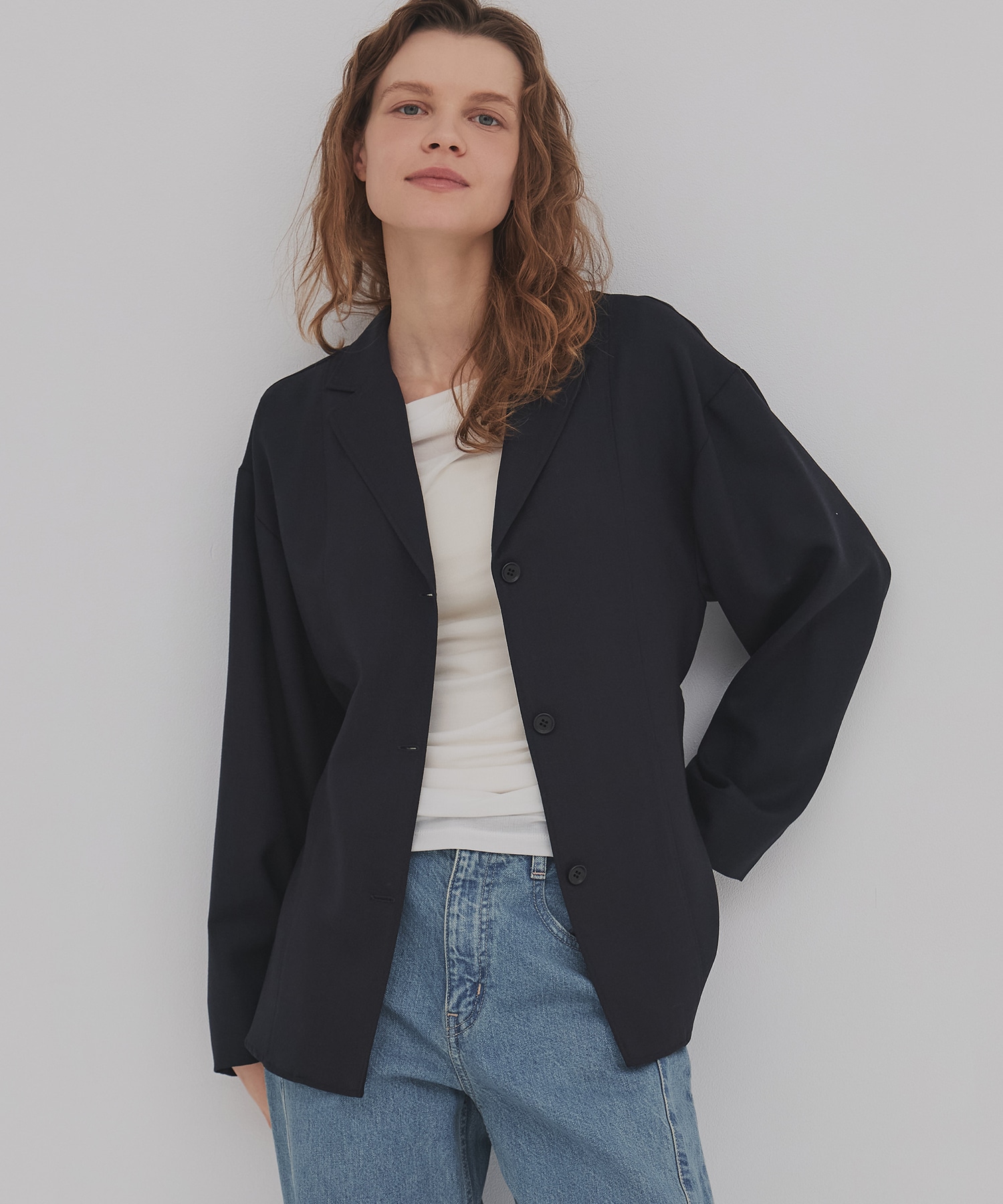 ウールジョーゼットジャケット