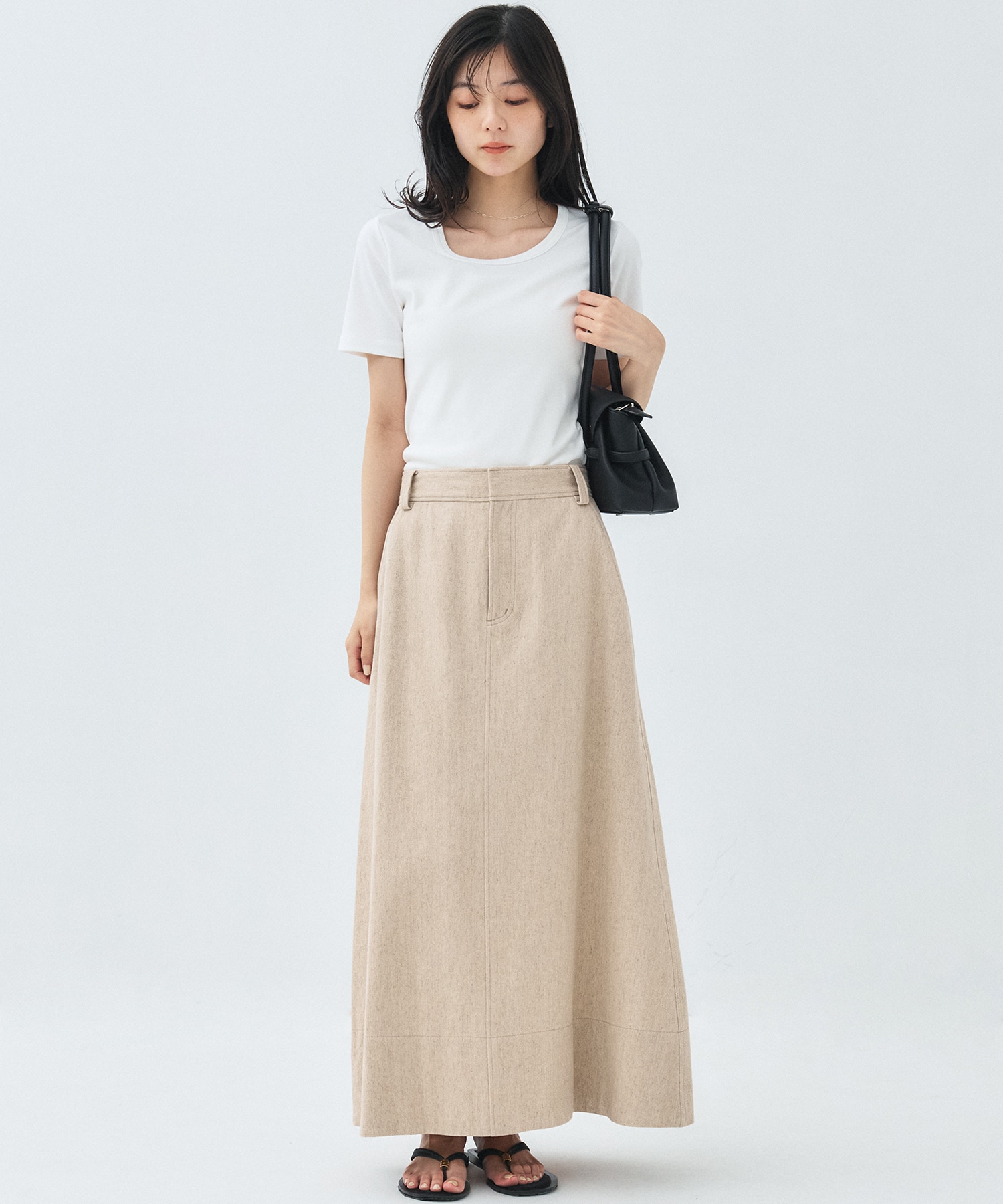 極 スクープネックTEE