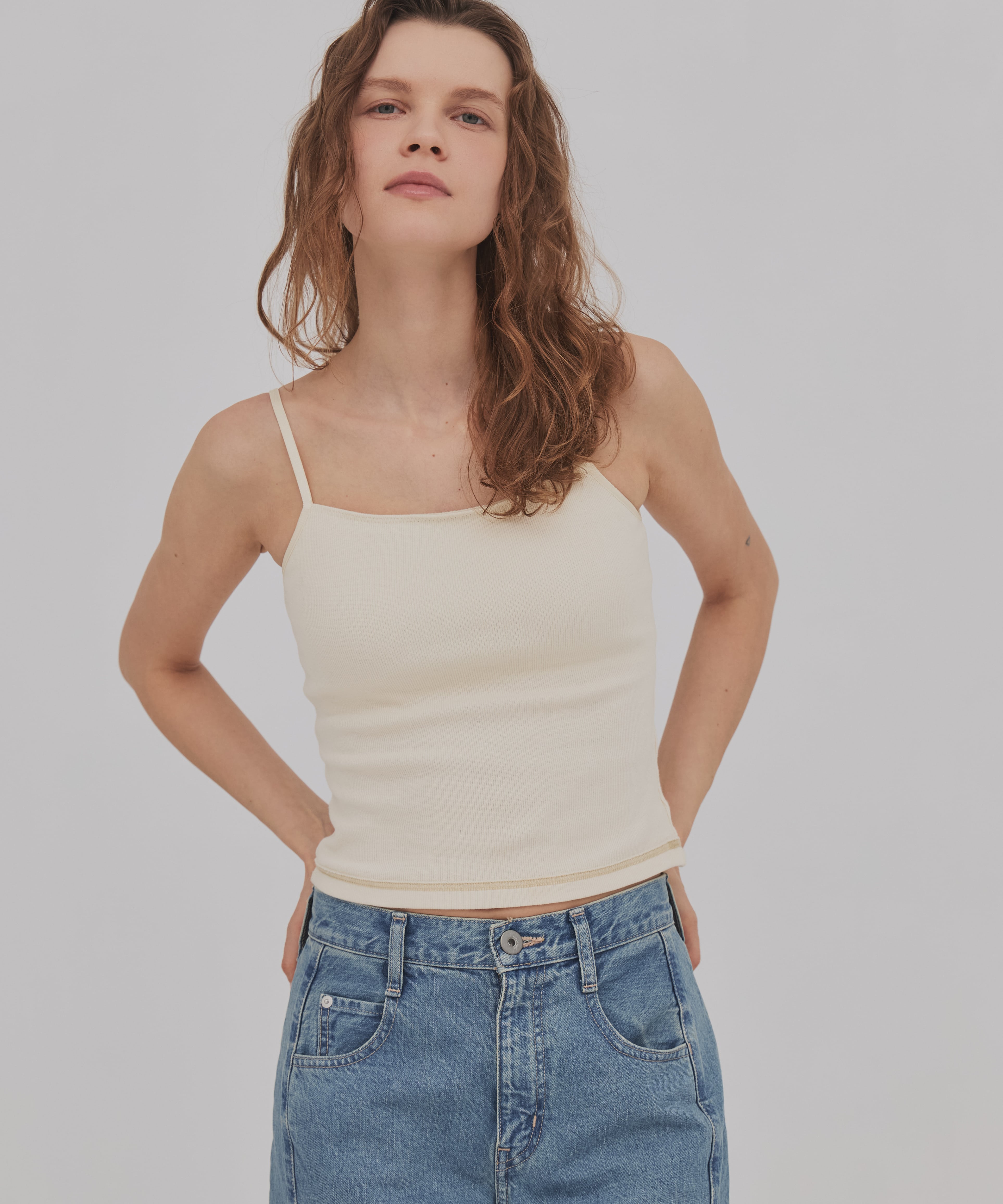 コットンリブカップインキャミ