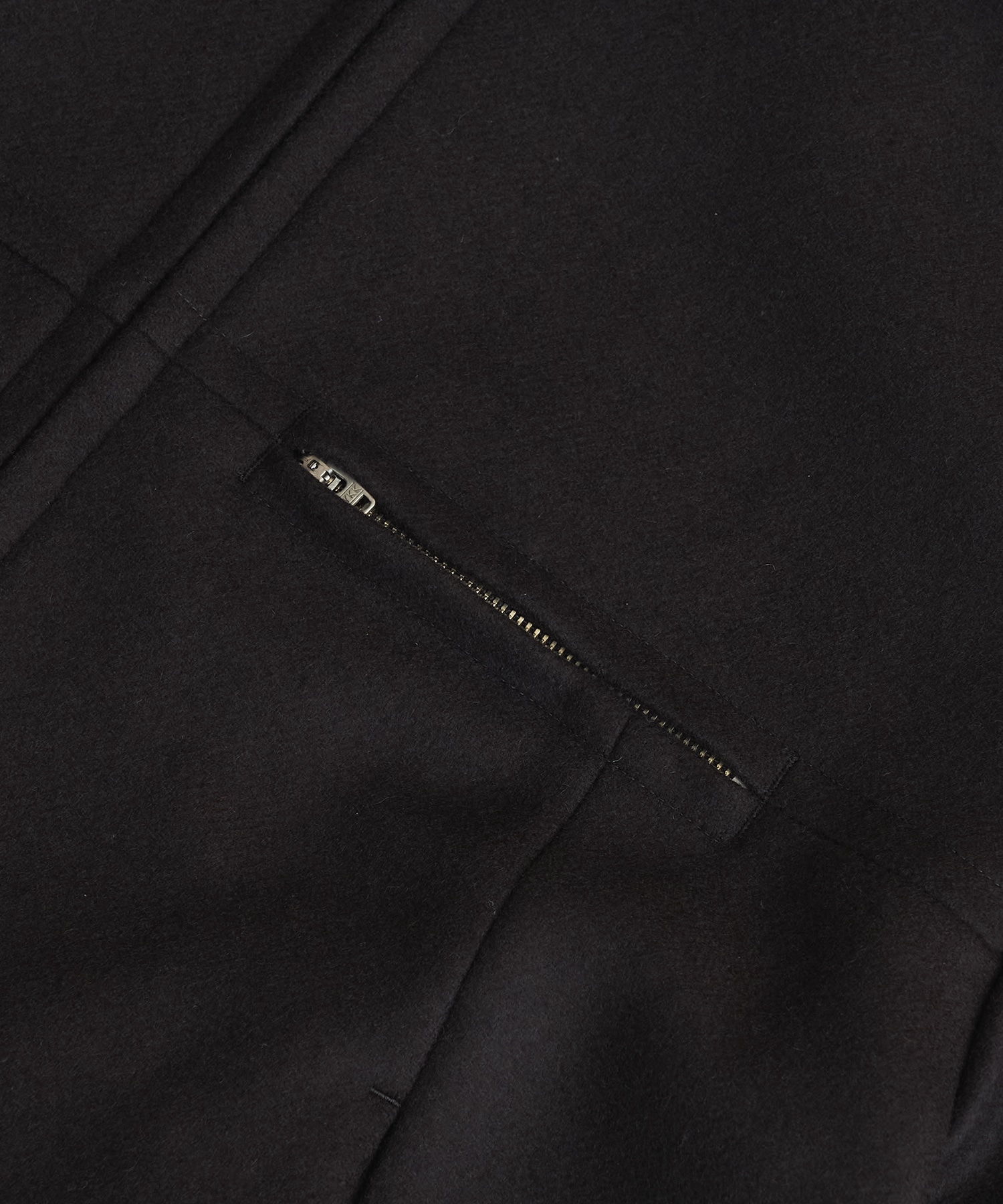 Super140sメルトンスタンドジップBL