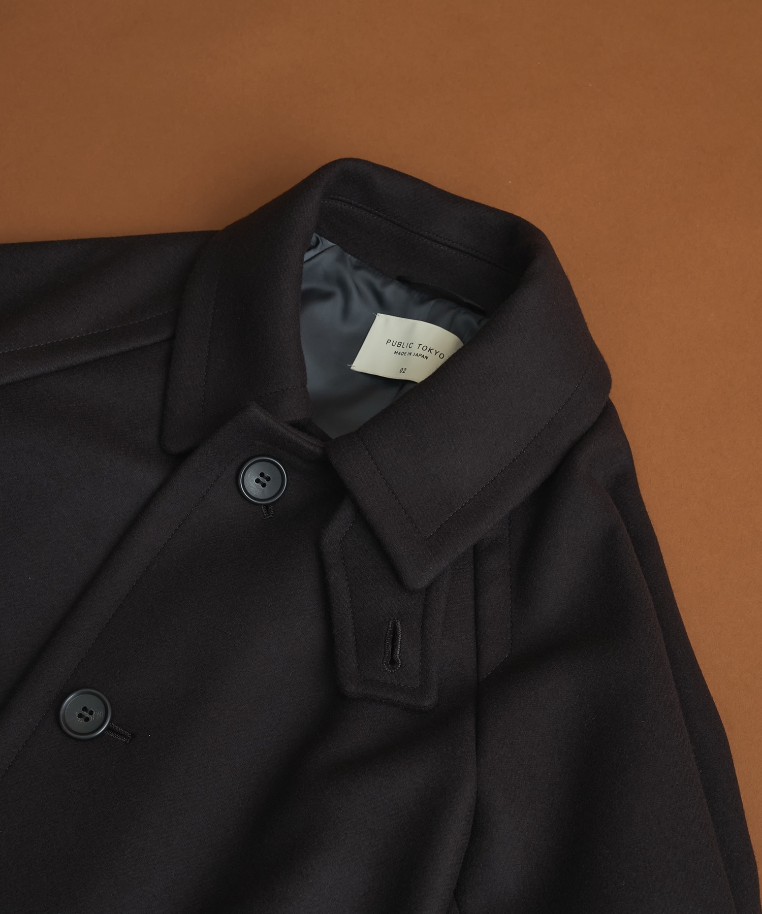 Super140s メルトンオーバーサイズバルカラーコート