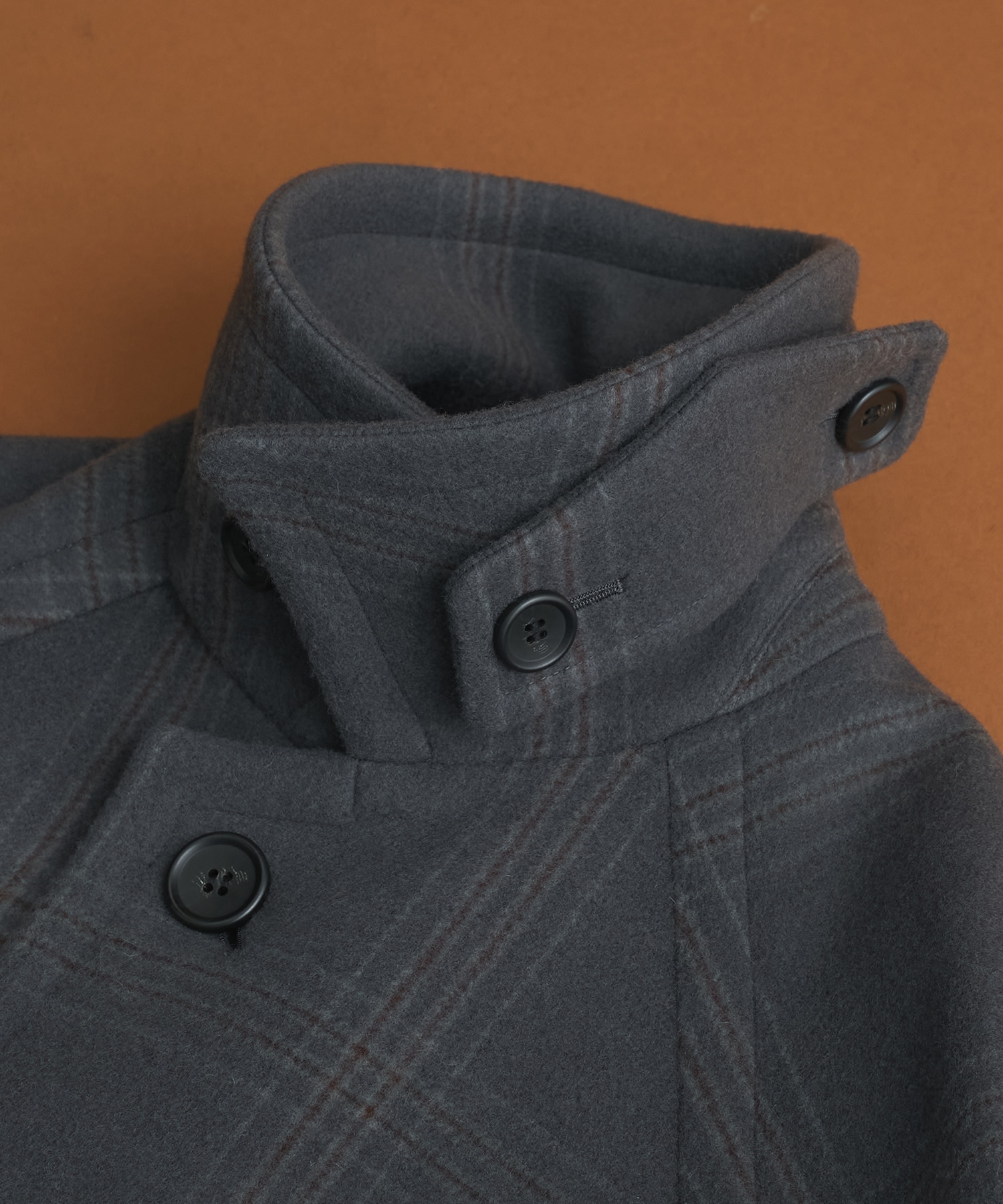 Super140s メルトンオーバーサイズバルカラーコート