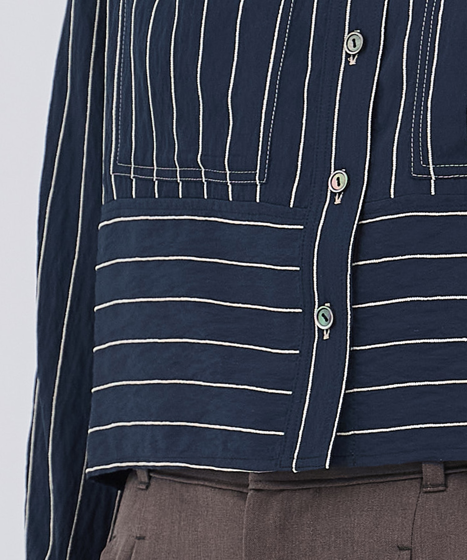 ダブルポケットレーヨンショートシャツ