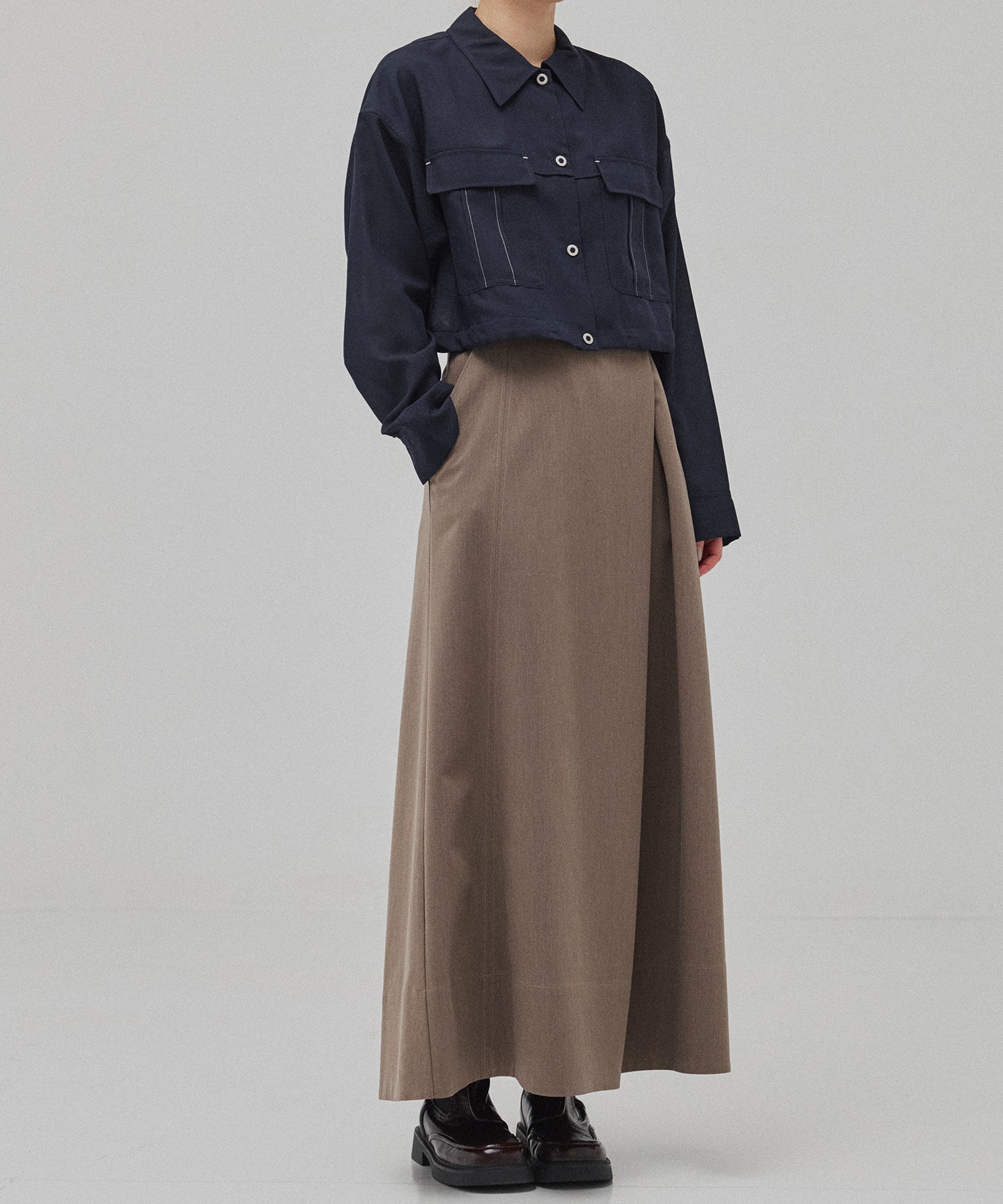 リネンブレンドライトブルゾン