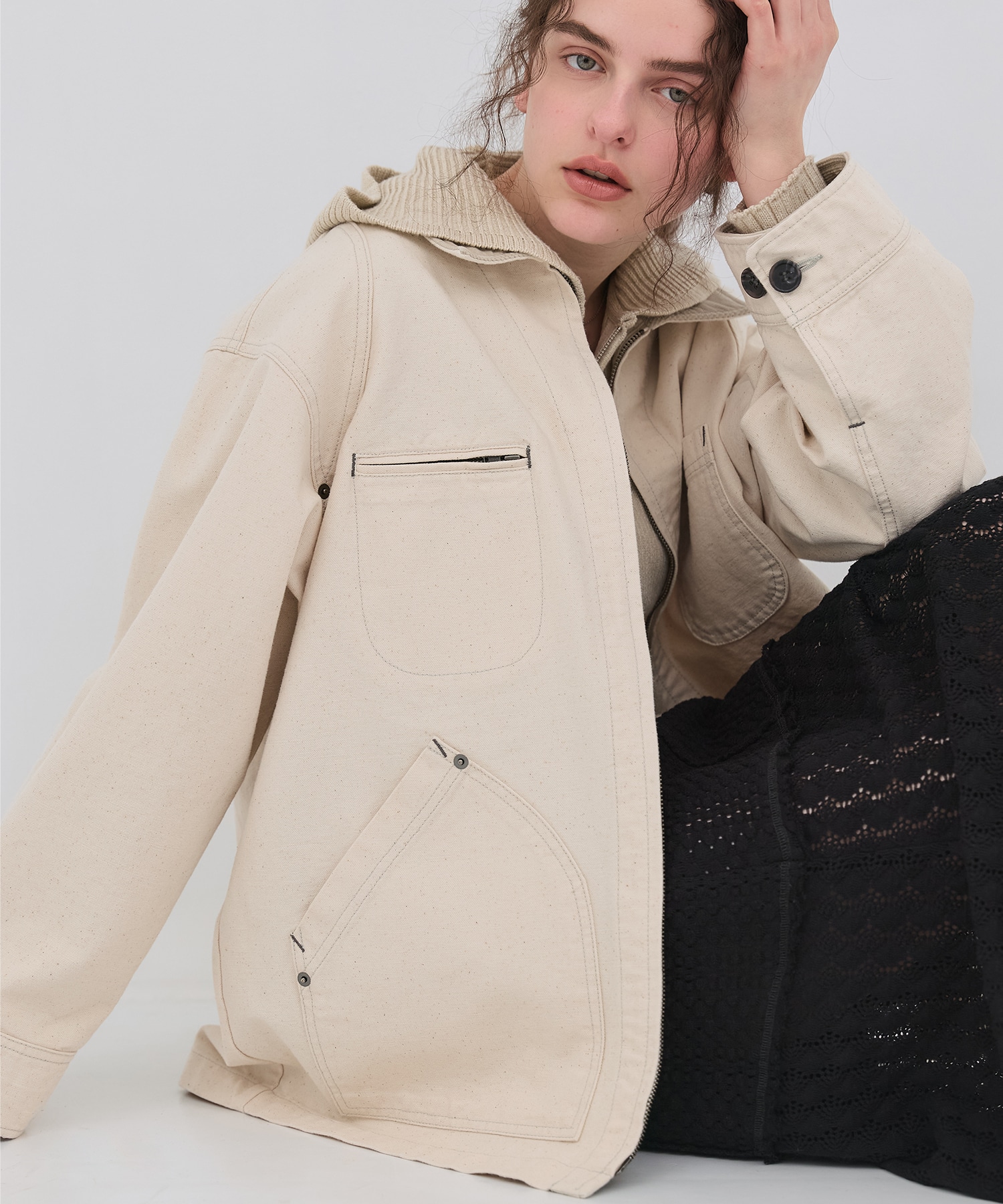 ジップカバーオールブルゾン