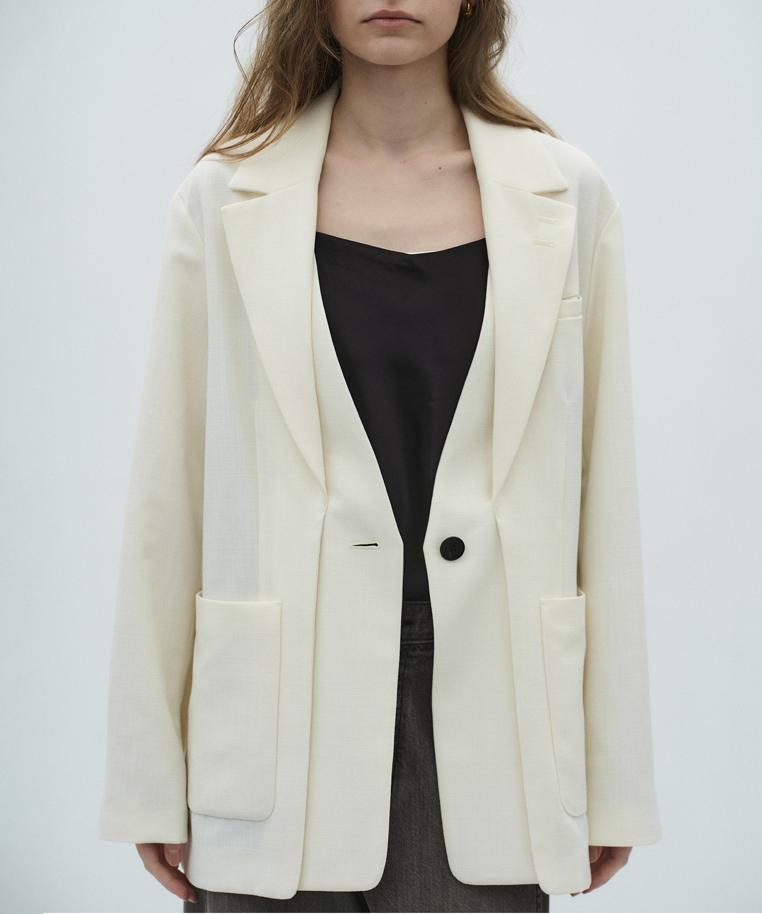 レイヤードボクシージャケット