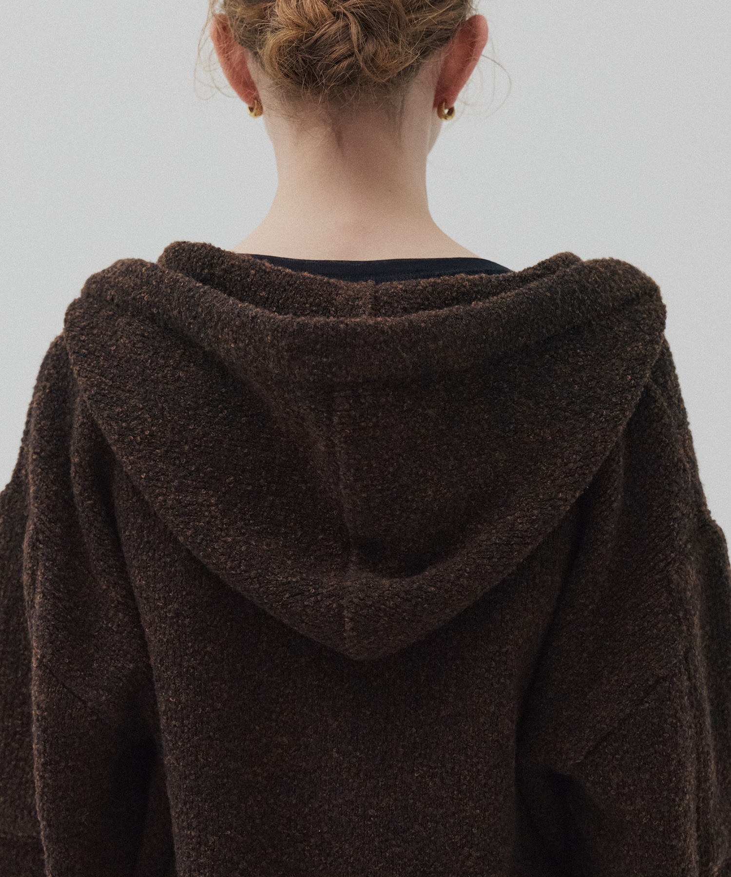 ルーズニットフーディ