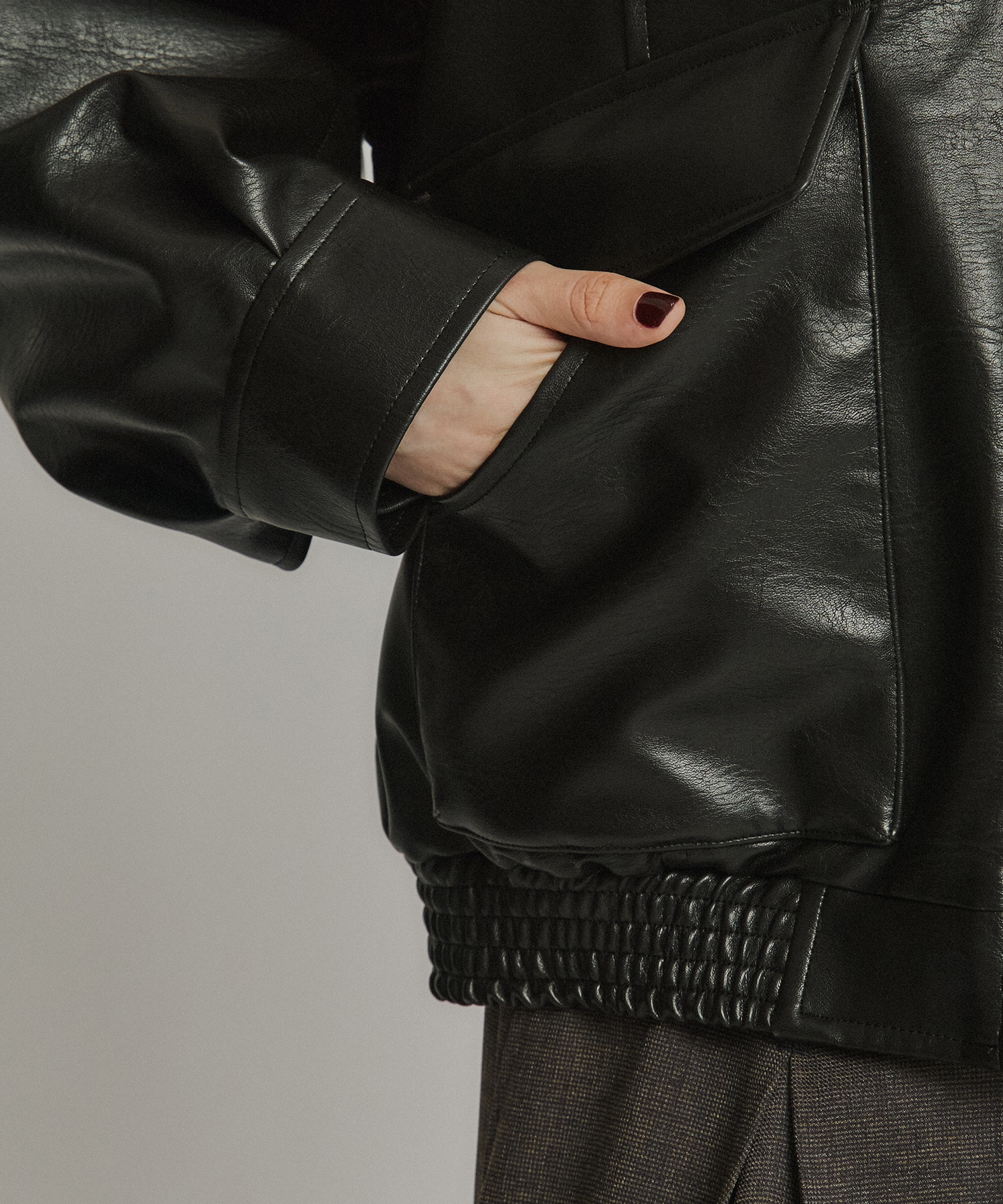 【再入荷】フローヨークレザーブルゾン