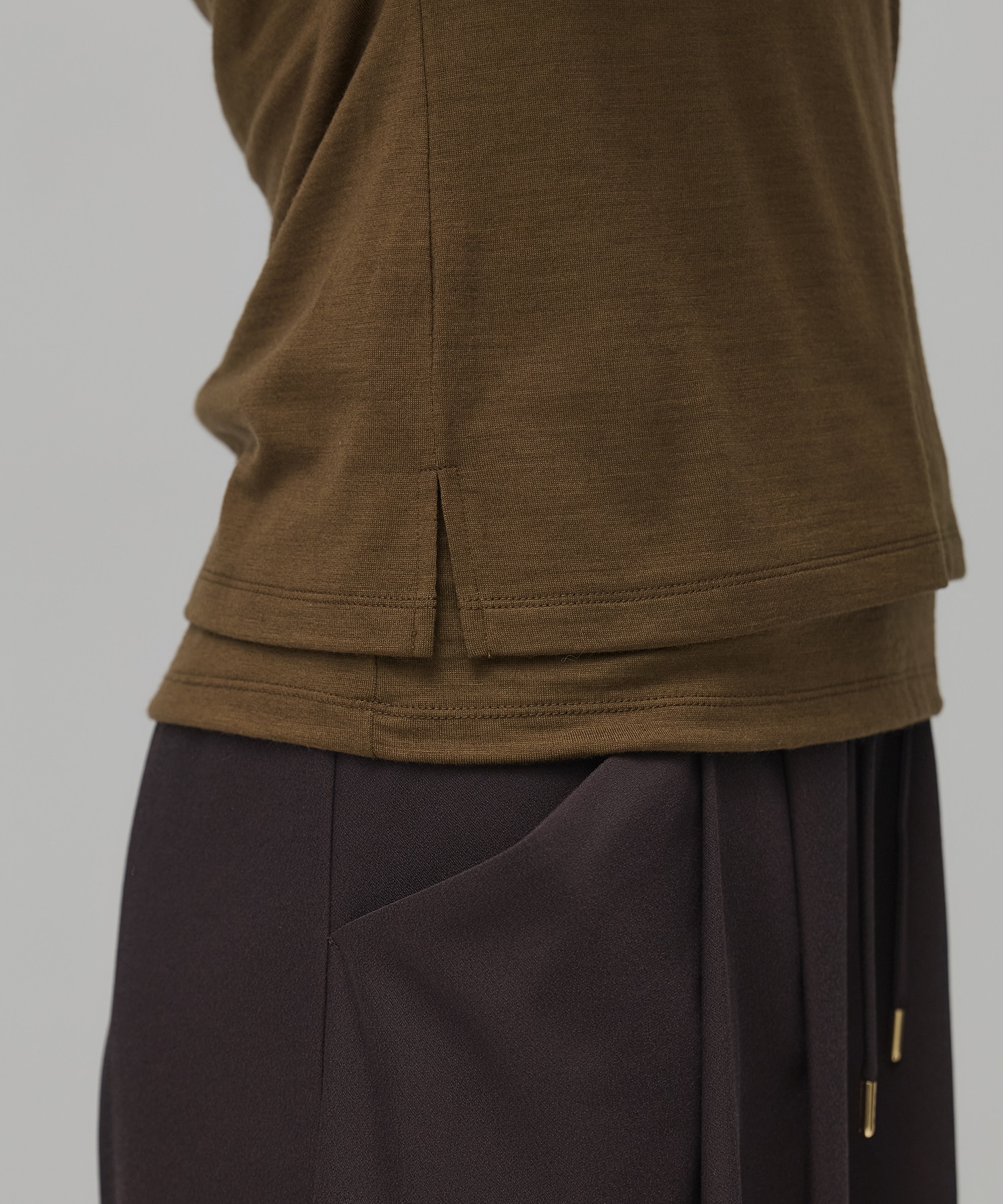 Super100 ヘンリーネックトップス