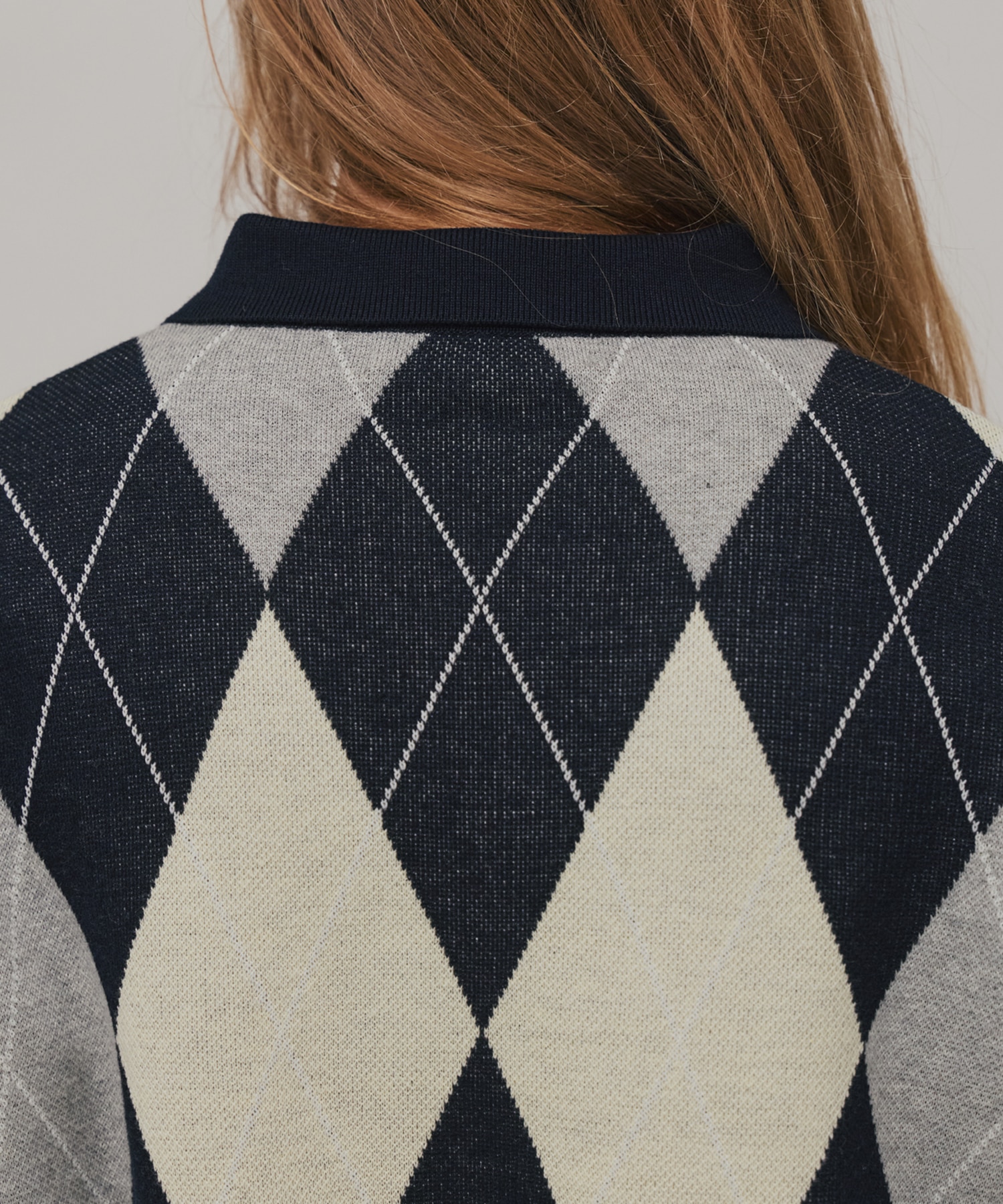 アーガイルショートカーディガン