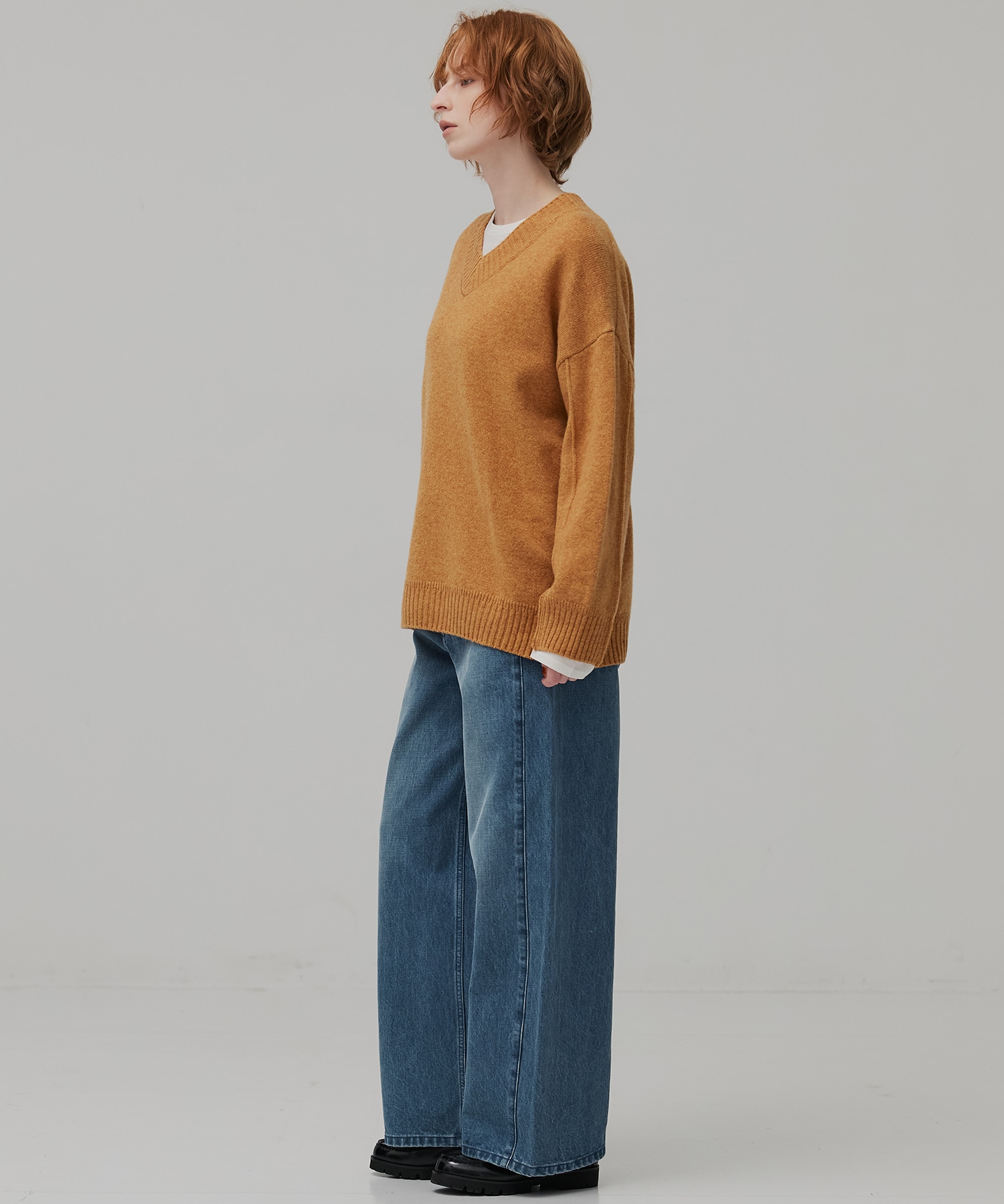 ラインストレートデニム