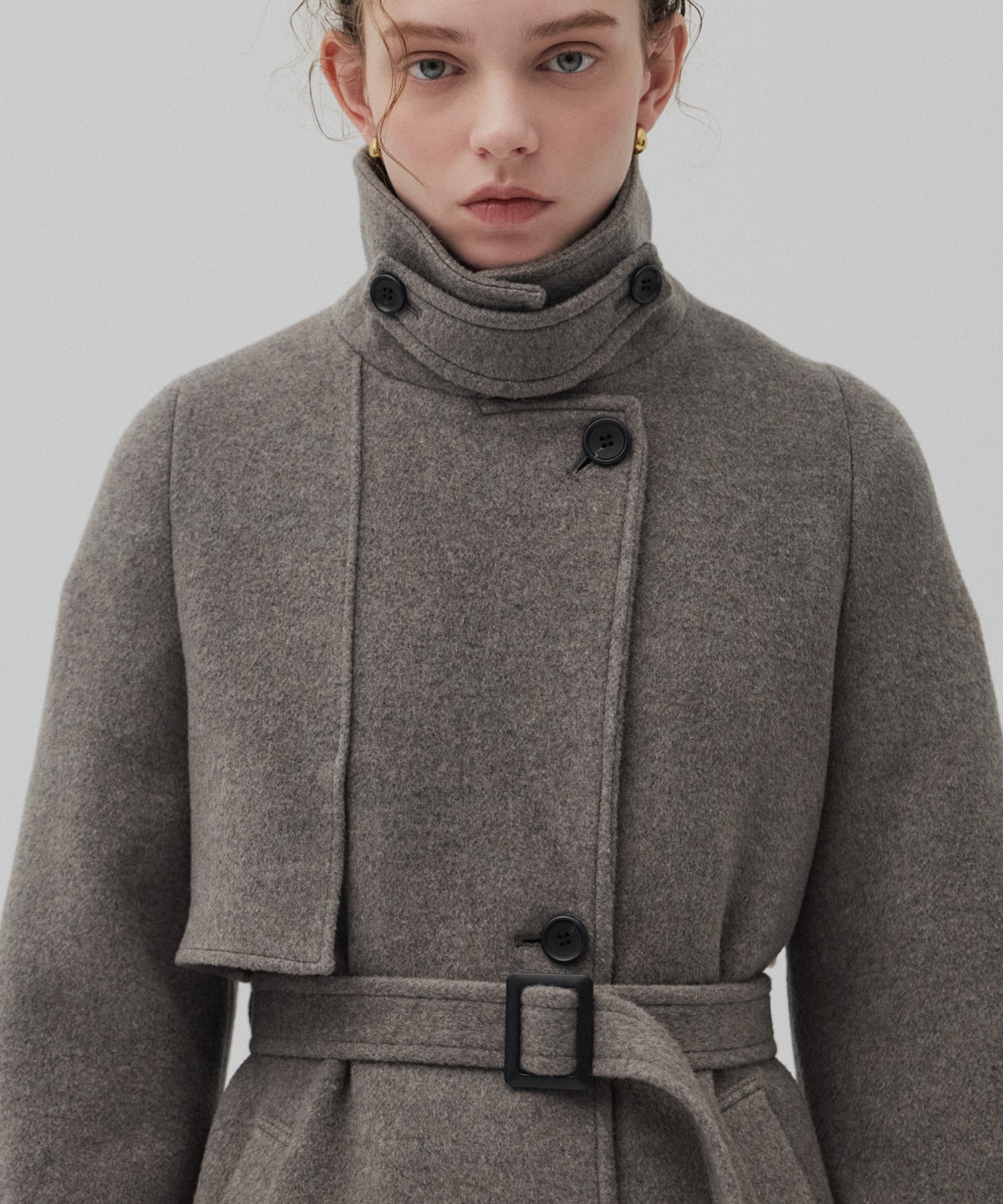 LAMBSアシメオーバーヨークコート