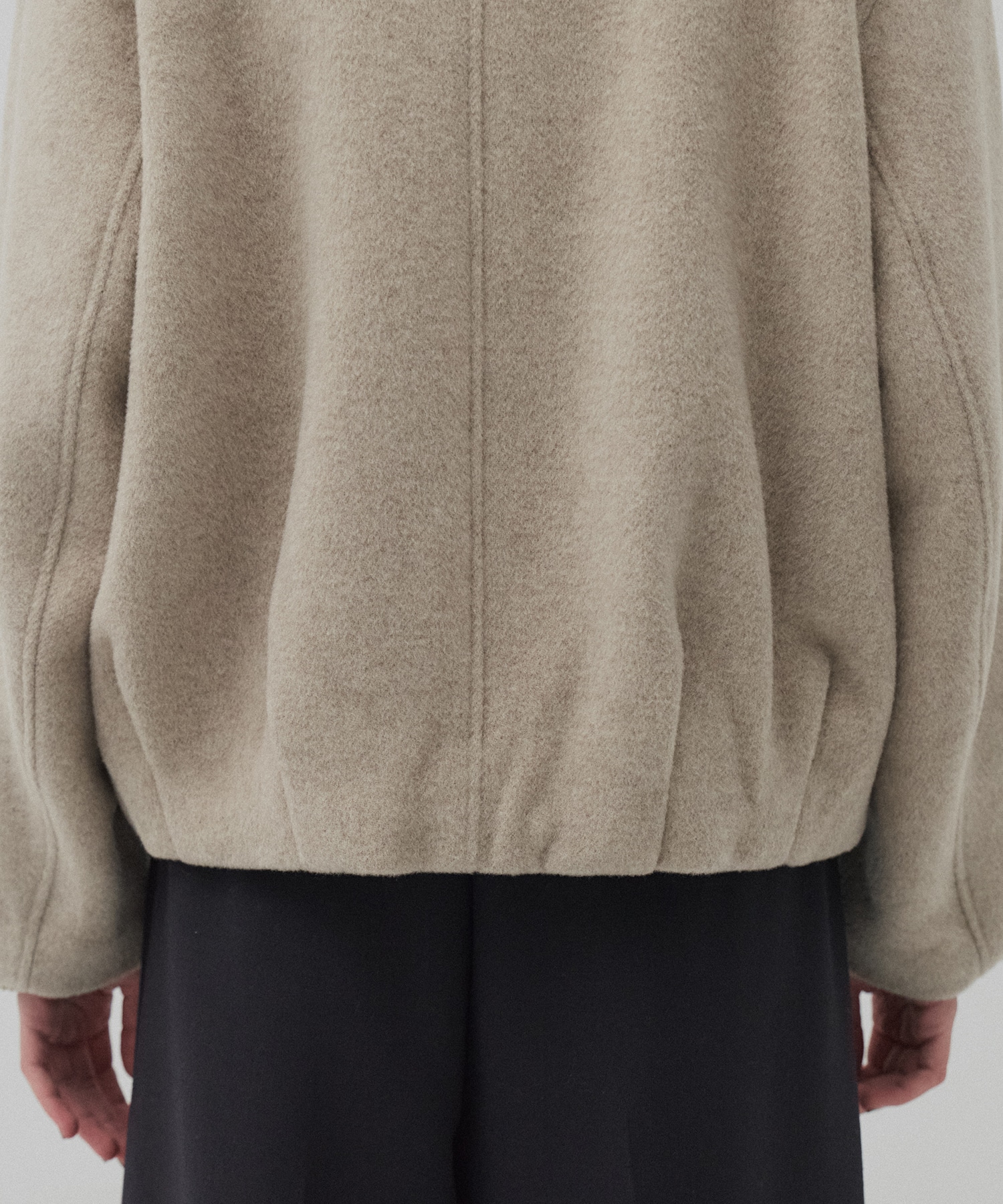 【再入荷】ウールジップタックショートコート