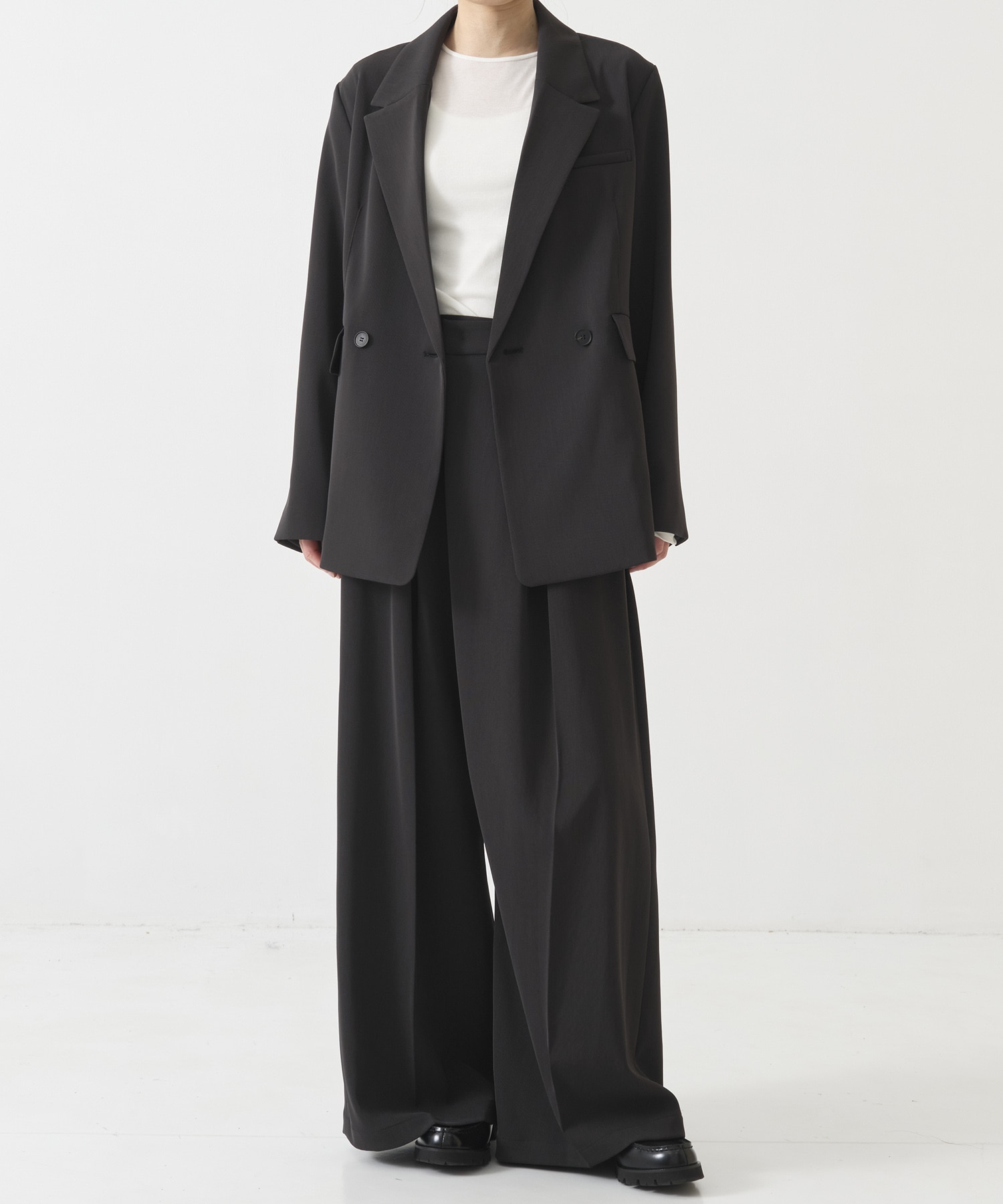 シルキーツイルアシメタックパンツ