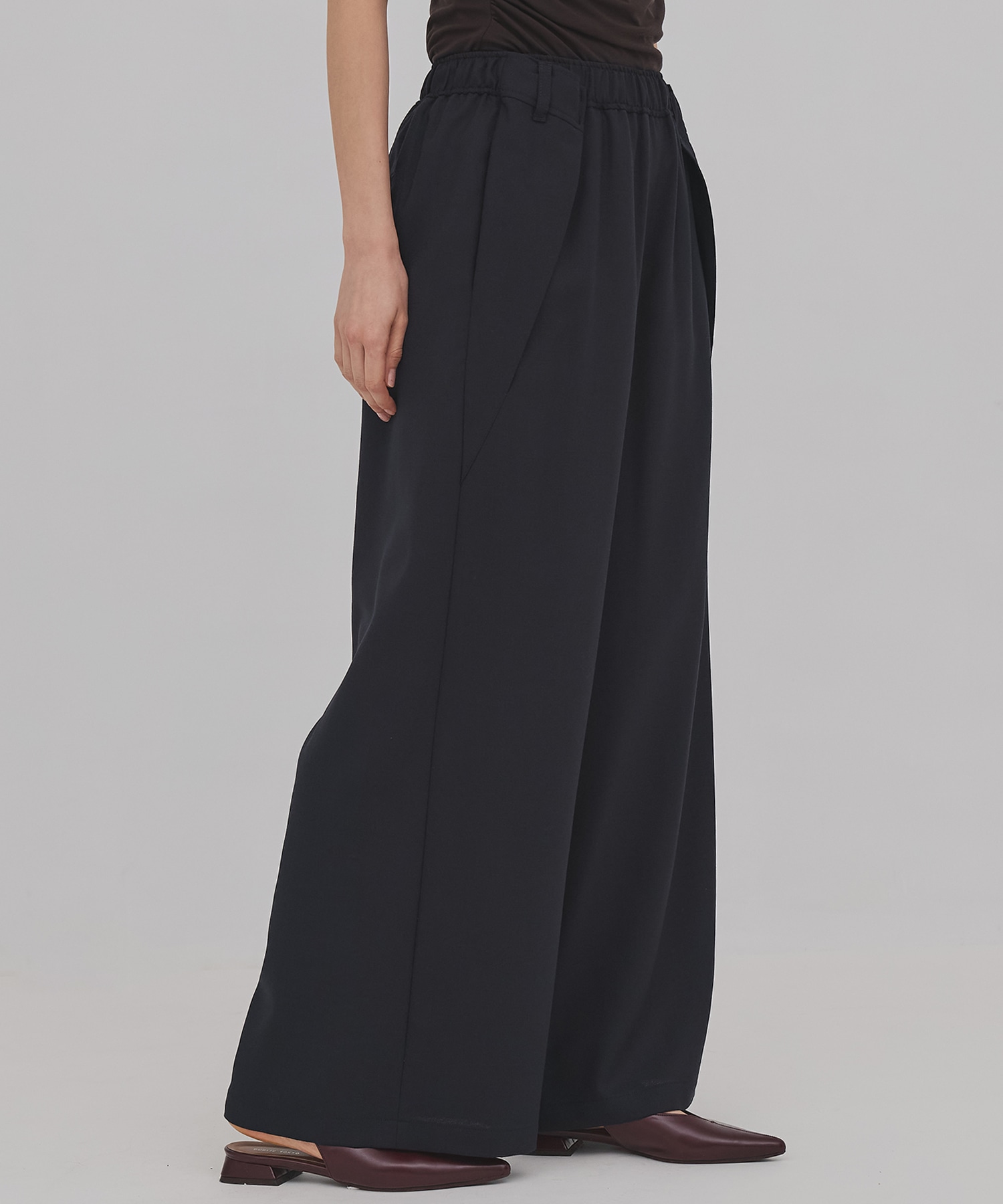 ウールジョーゼットパンツ