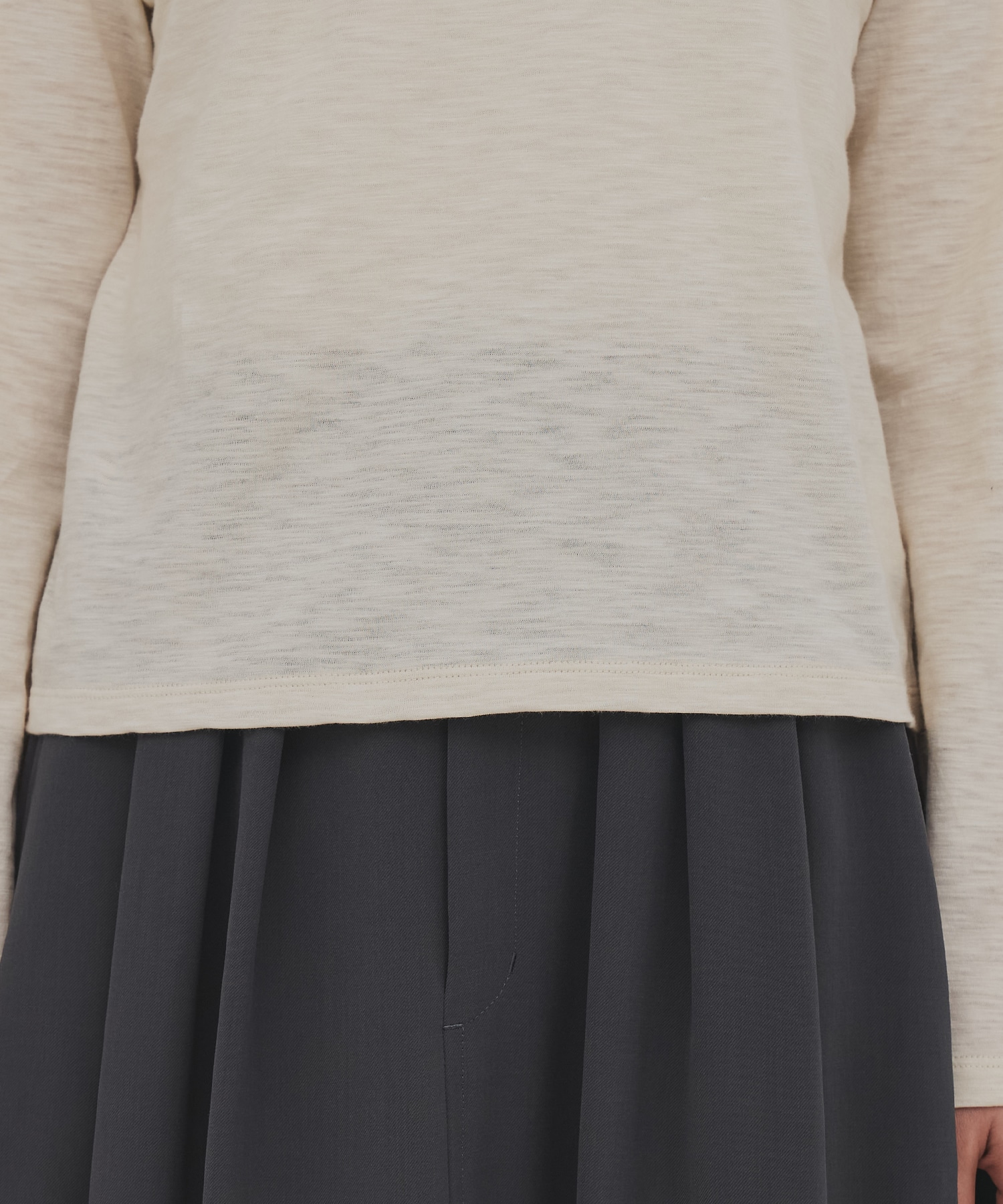 メランジワンショルダーTEE