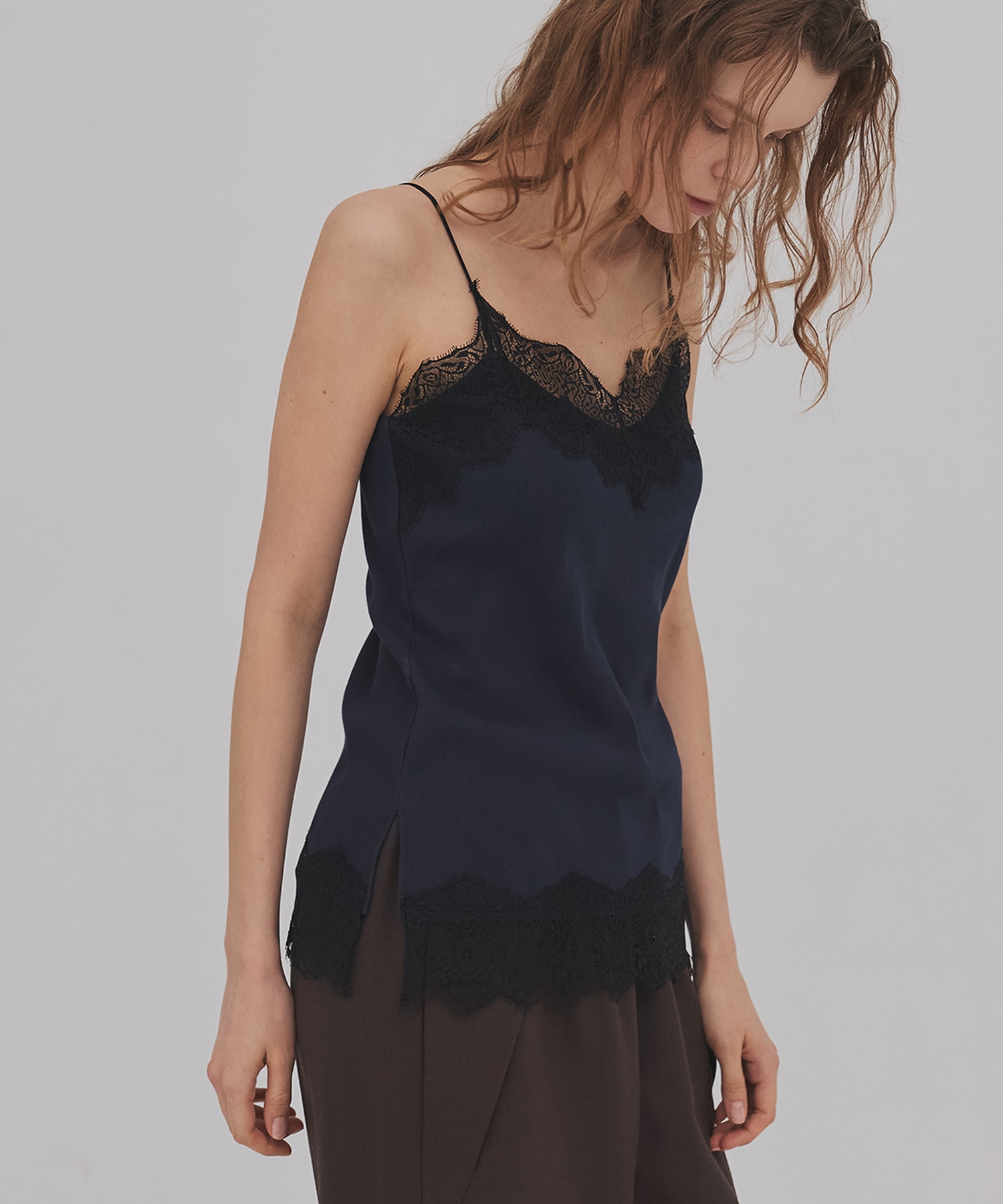 レーストリムキャミソール