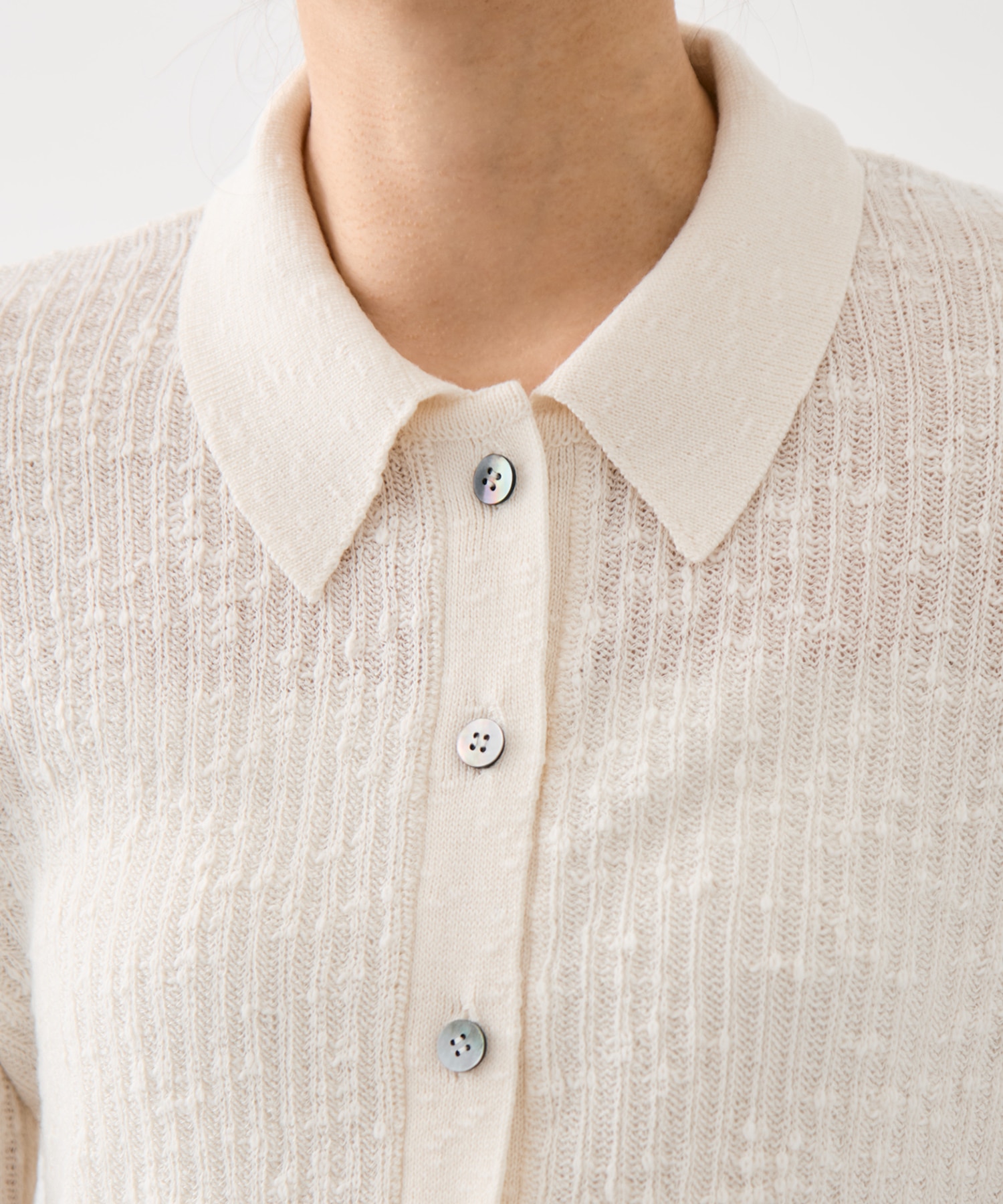 スラブニットカーディガン