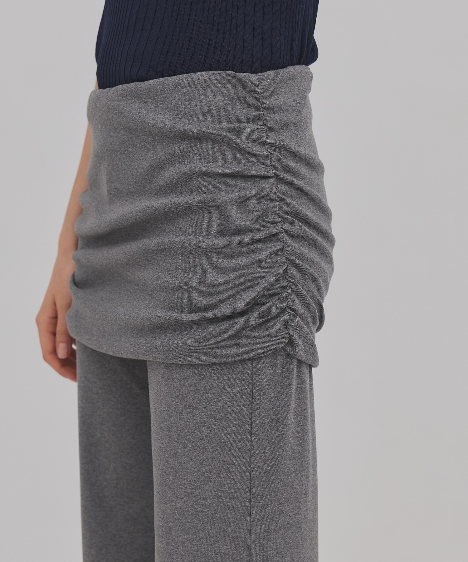 ミニレイヤードフレアジャージーパンツ