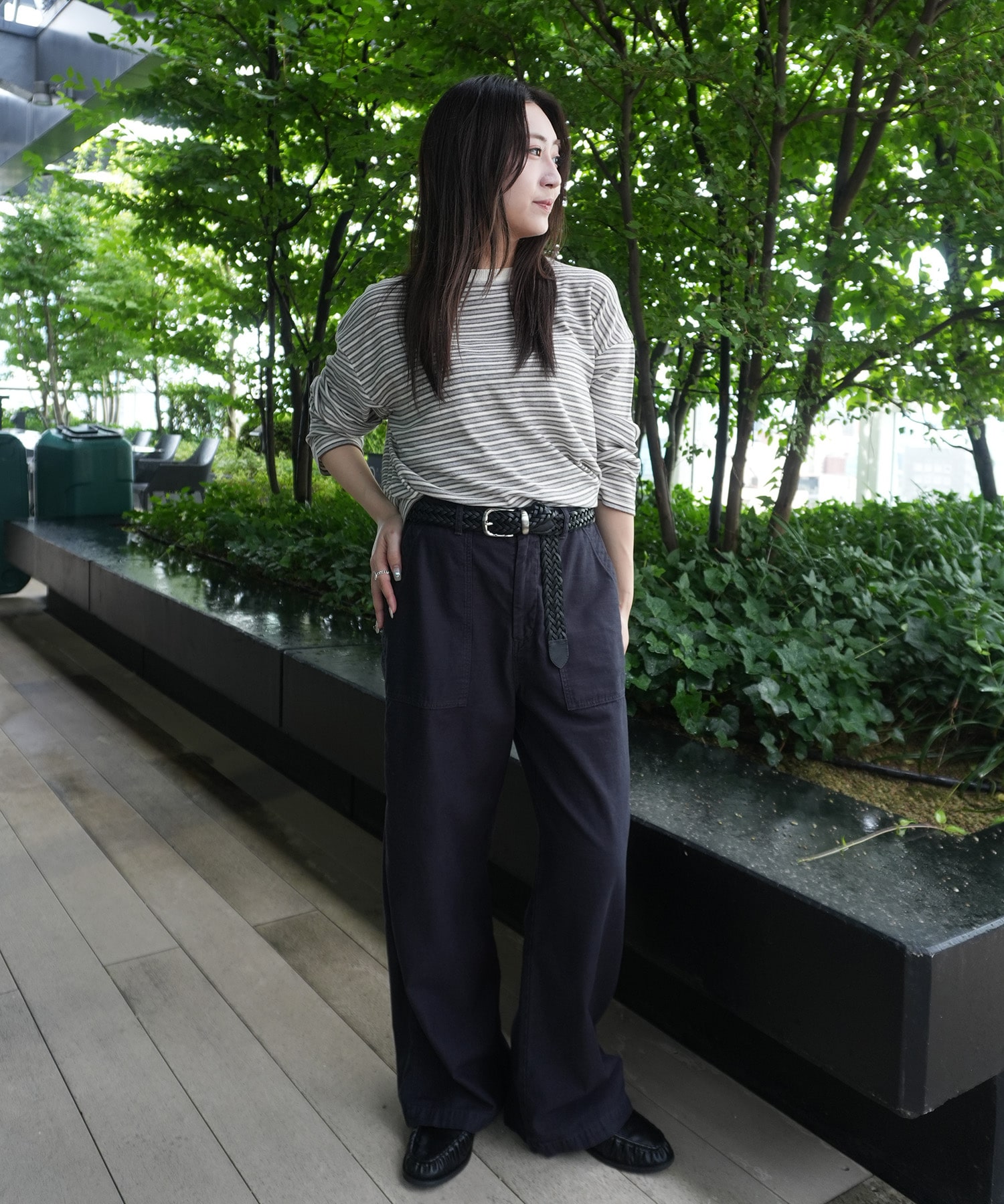 【WEB先行】ボーダークルーネックニットTEE