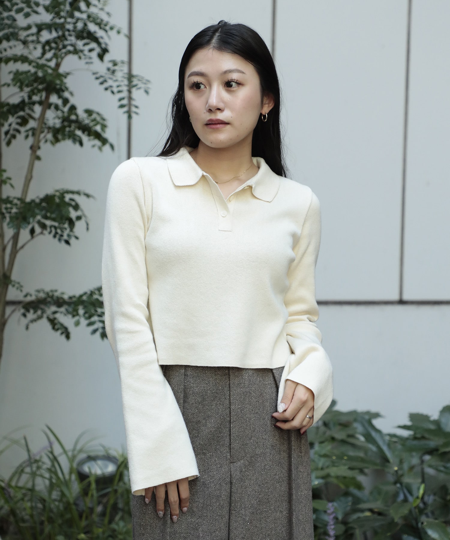 【WEB先行発売】コットンカシミヤフレアポロ