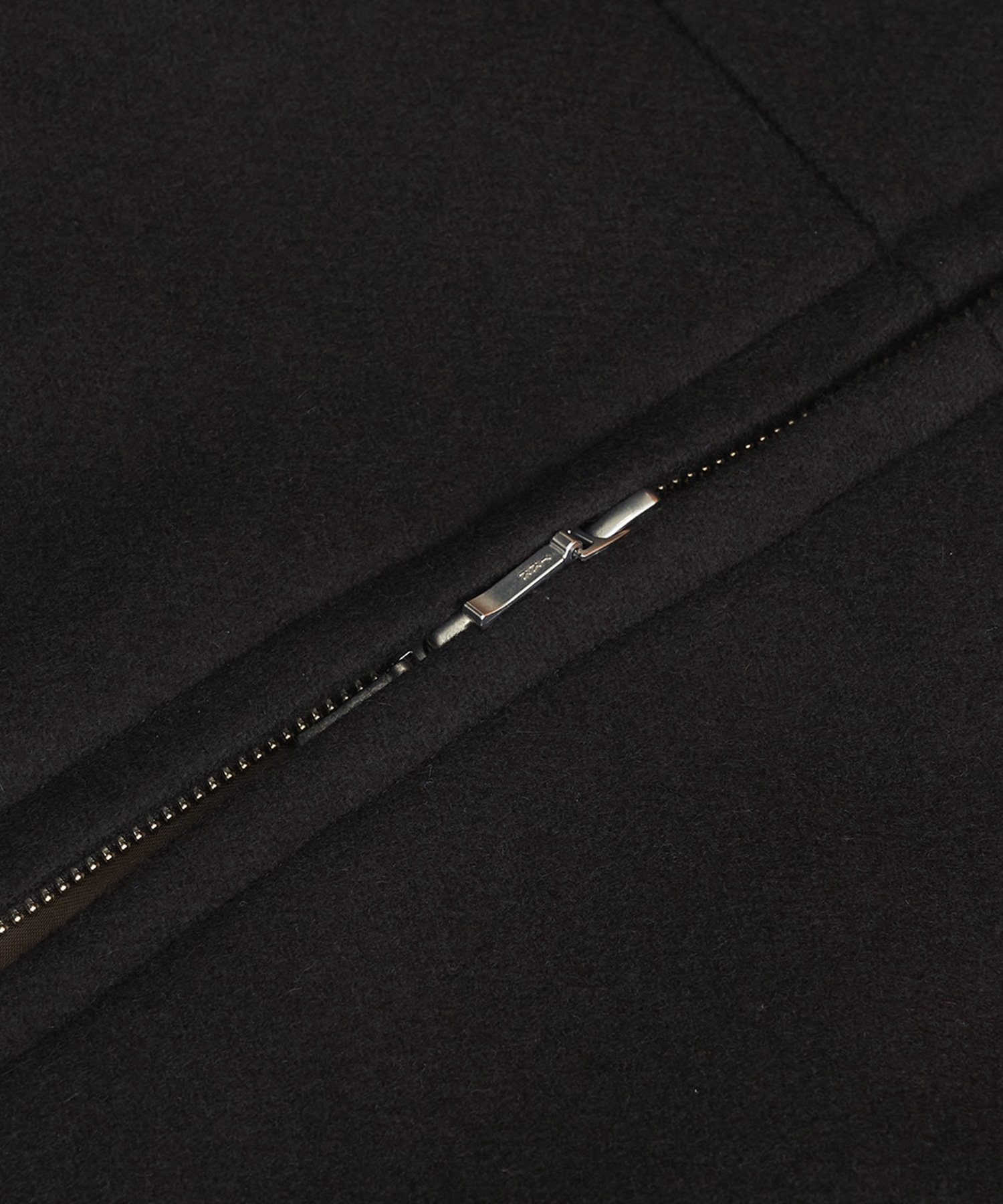 Super140sメルトンスタンドジップBL