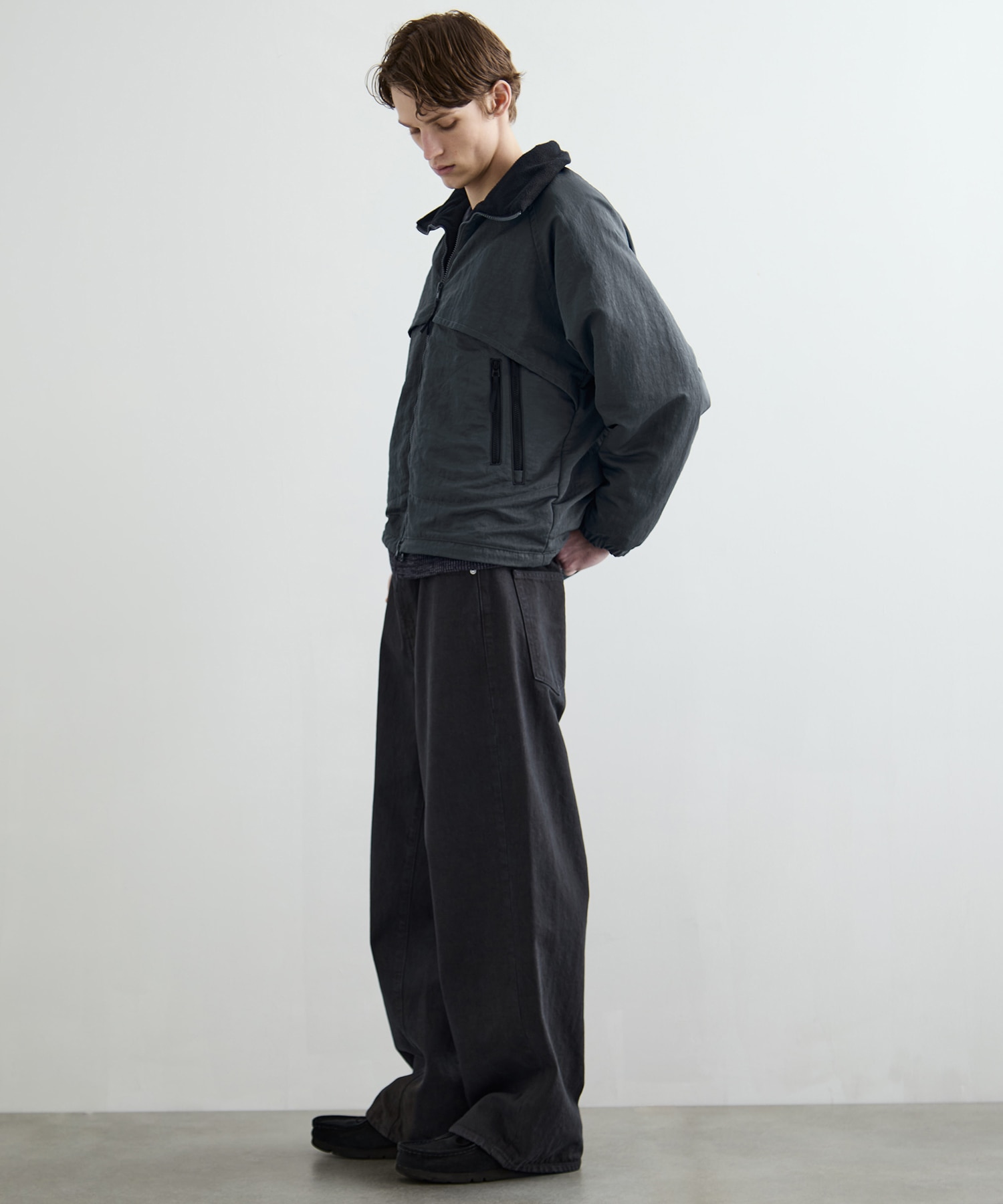 リバーシブルナイロンフリースBL