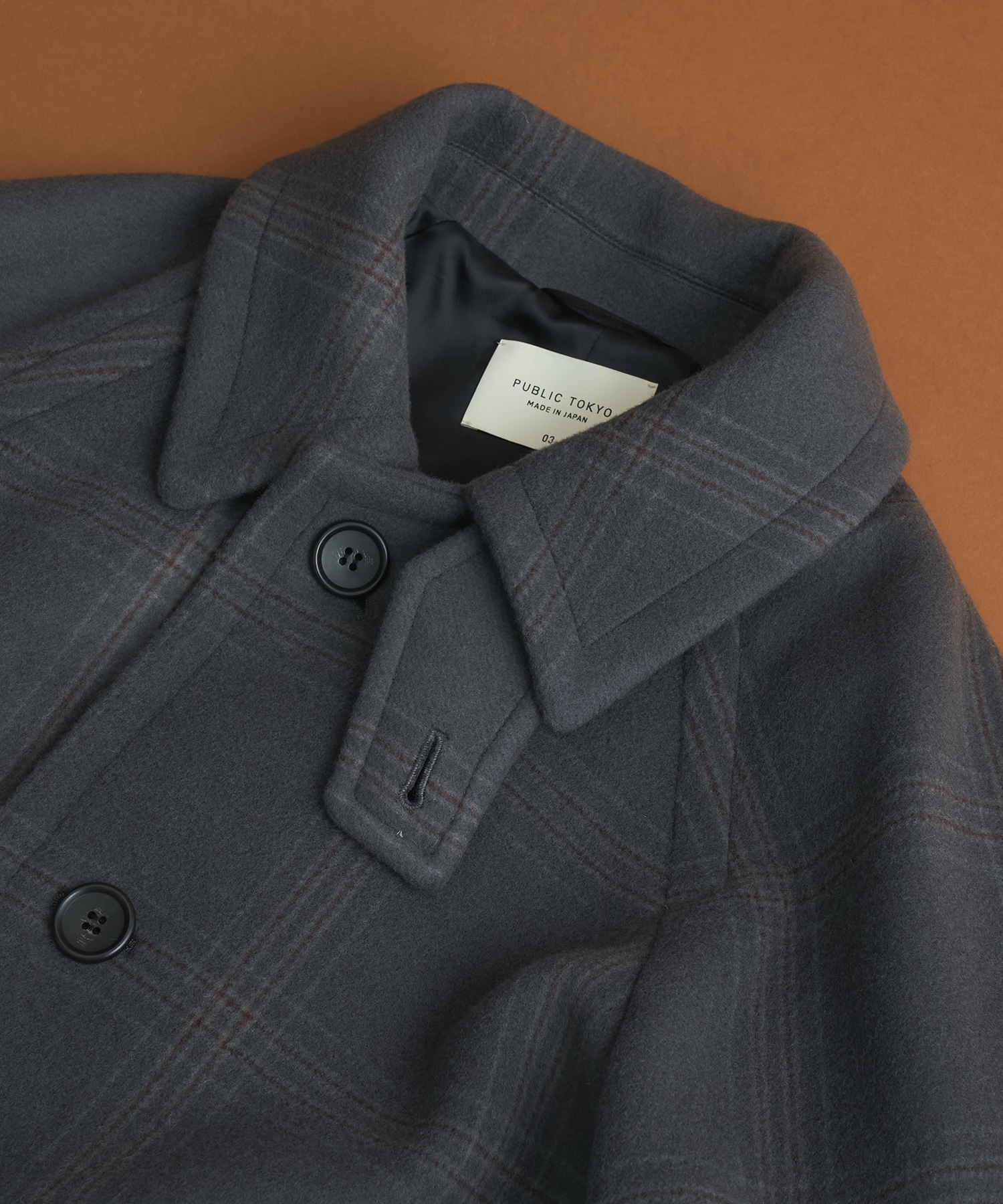 Super140s メルトンオーバーサイズバルカラーコート