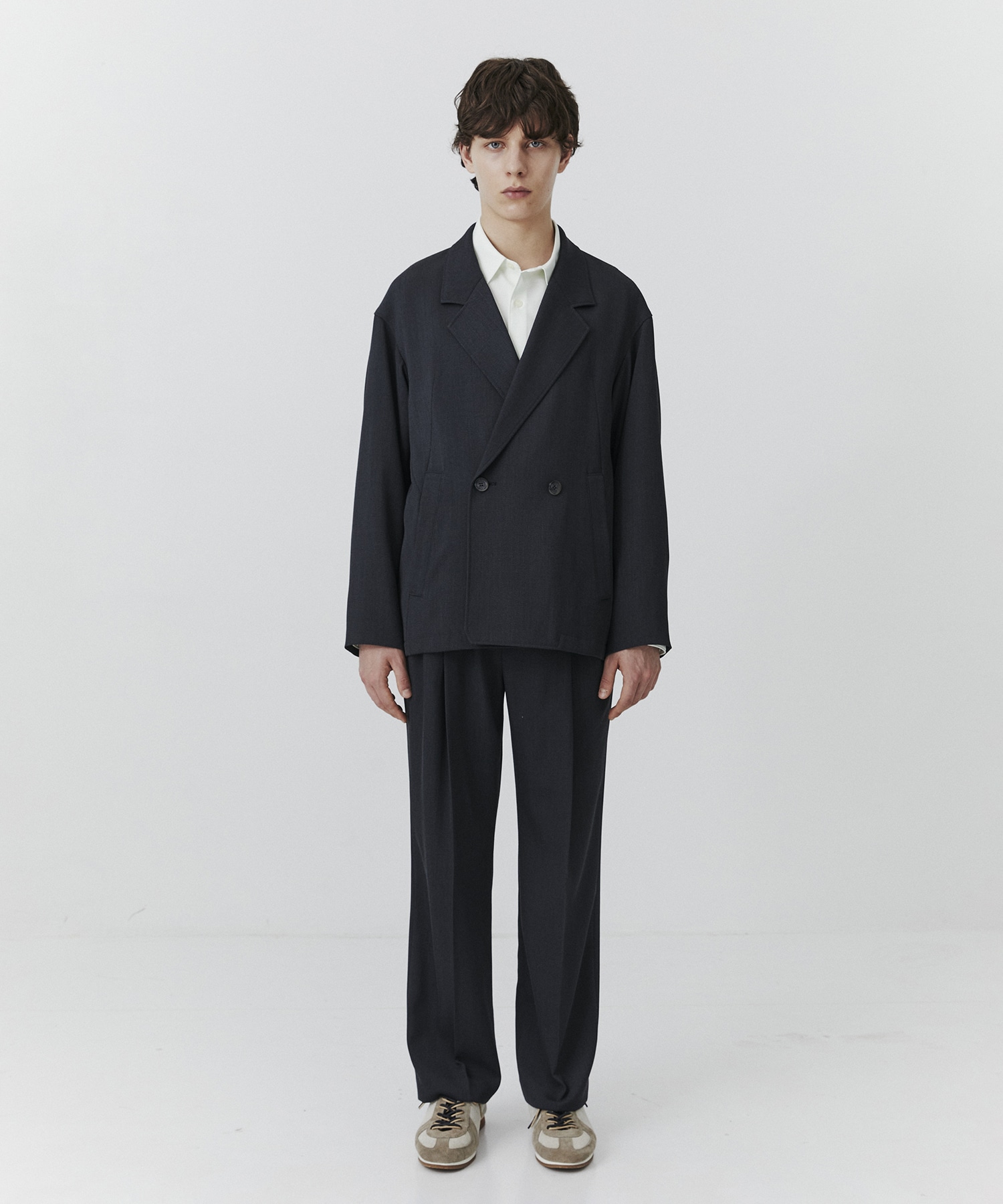 【WEB限定】AQUA WOOLカルゼダブルセットアップ