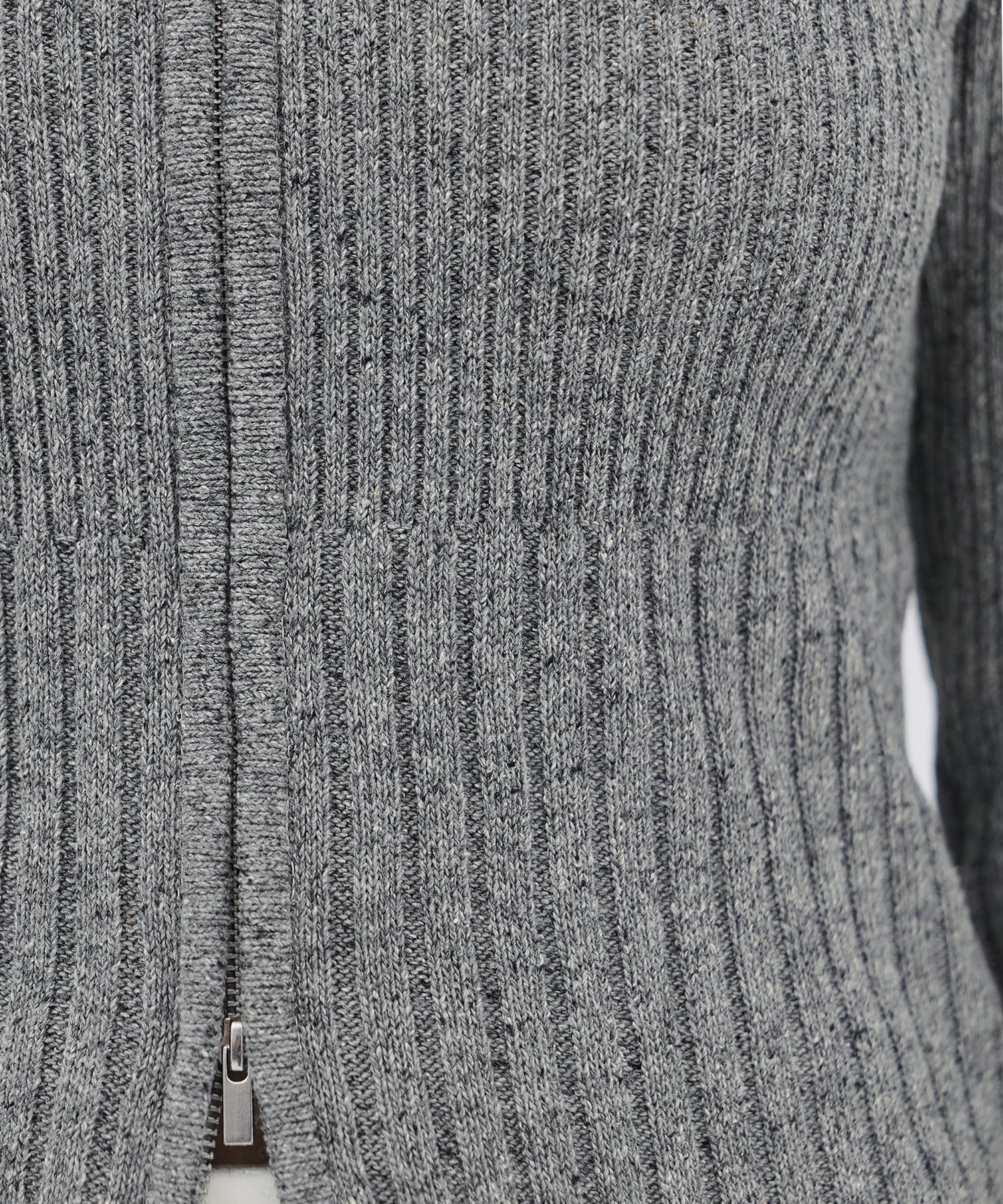 リブニットジップフーディ