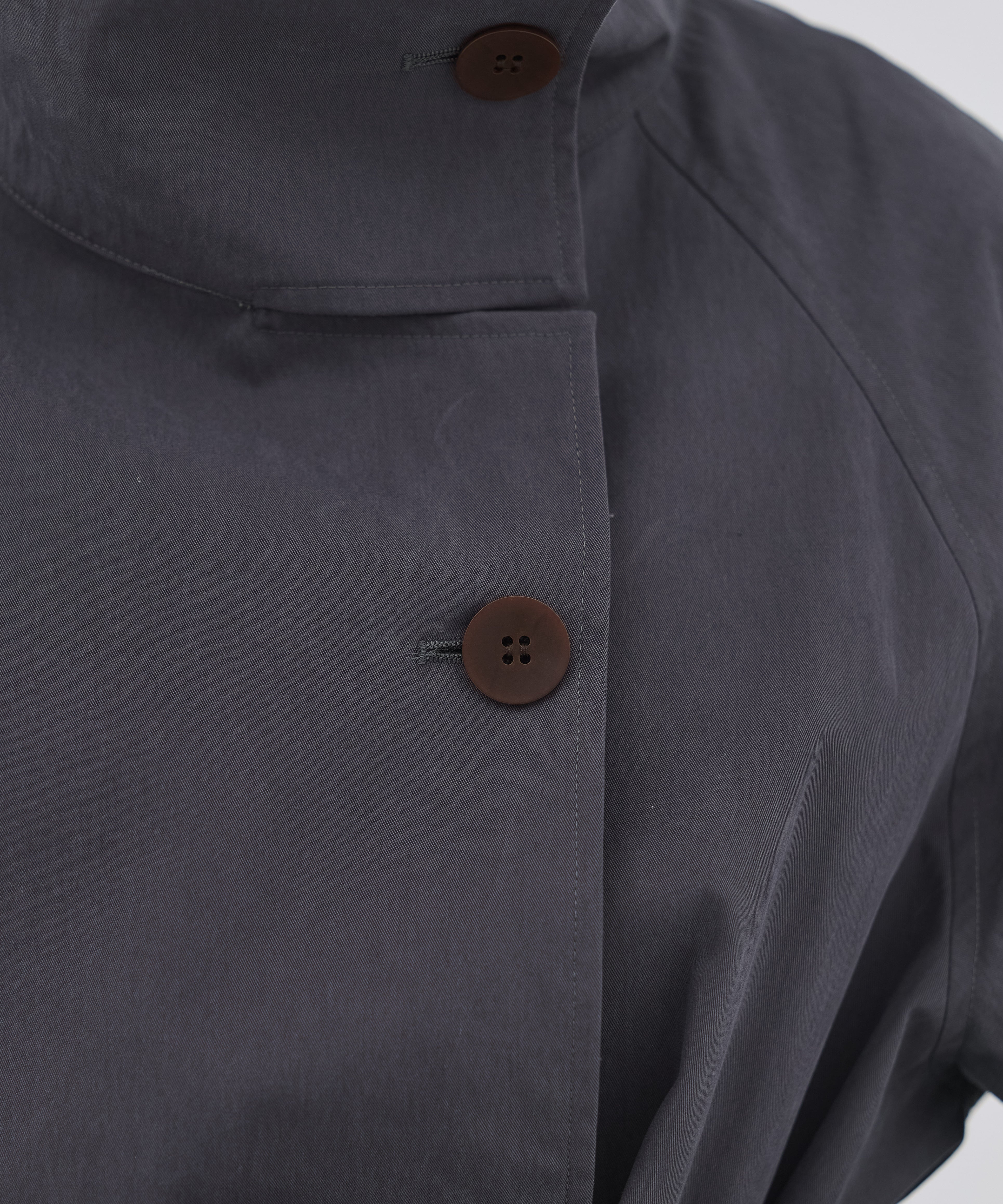 ファンネルネックショートトレンチコート