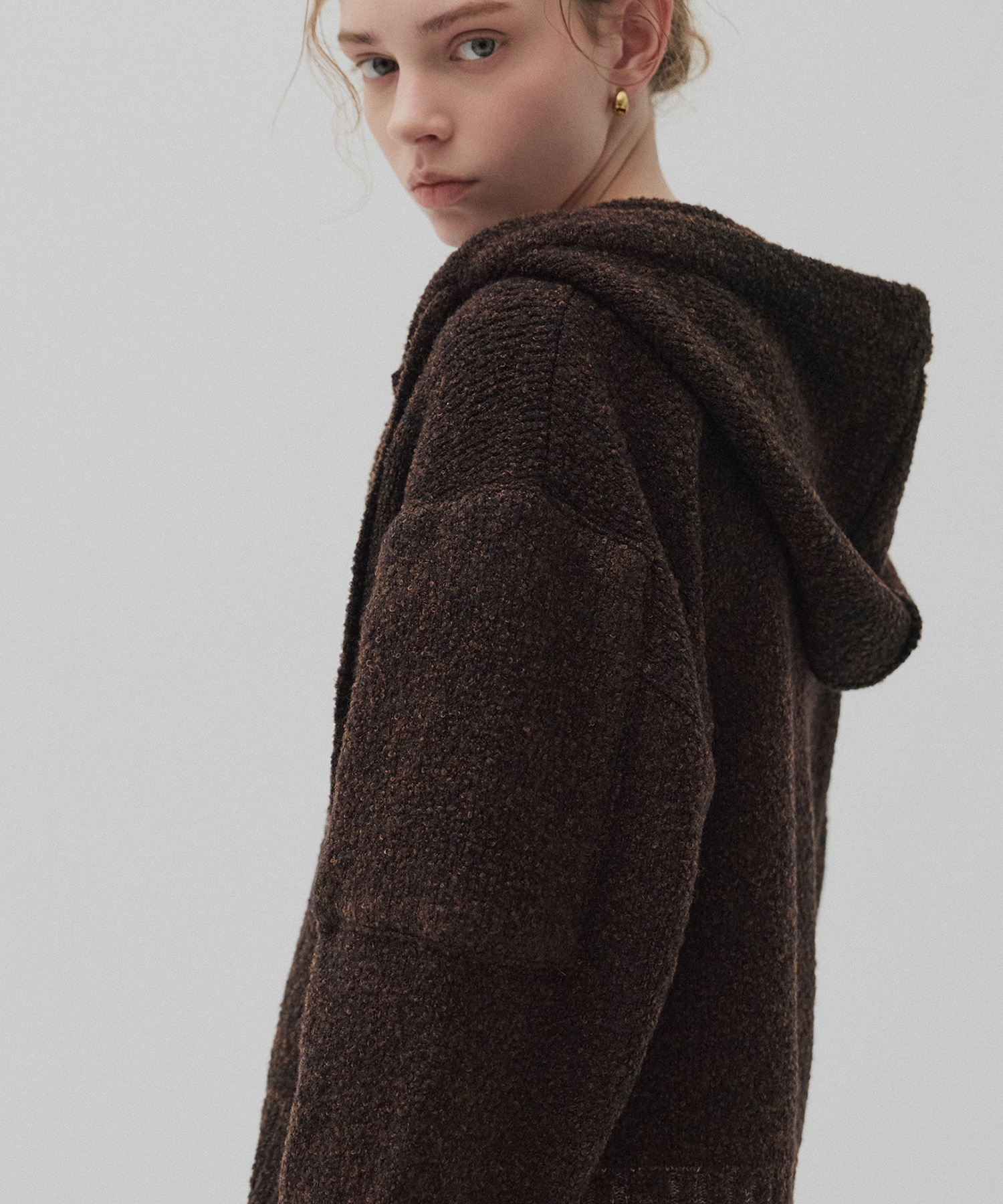 ルーズニットフーディ