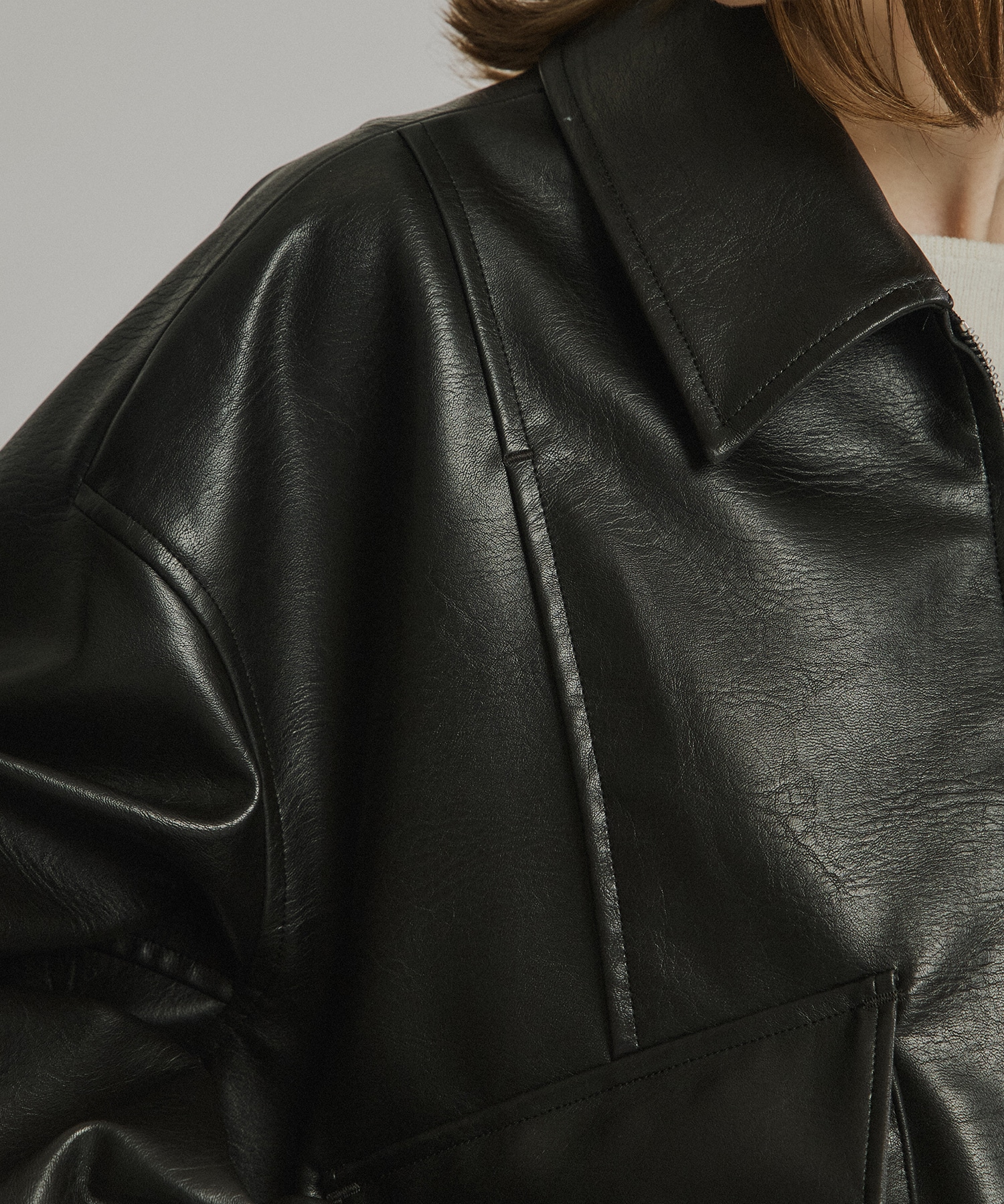 【再入荷】フローヨークレザーブルゾン