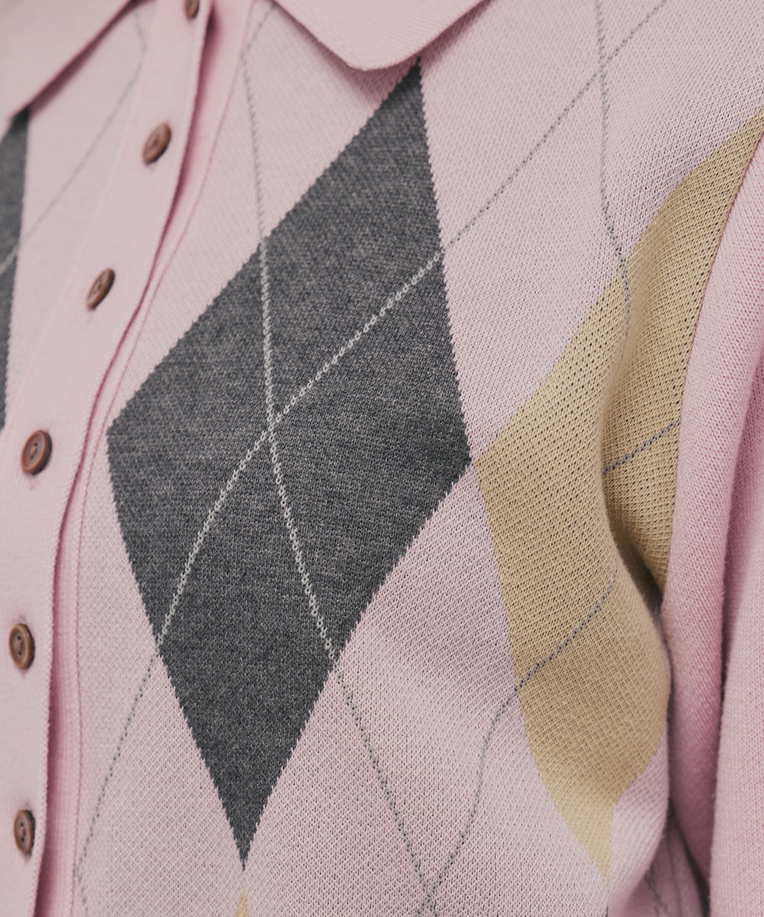 アーガイルショートカーディガン