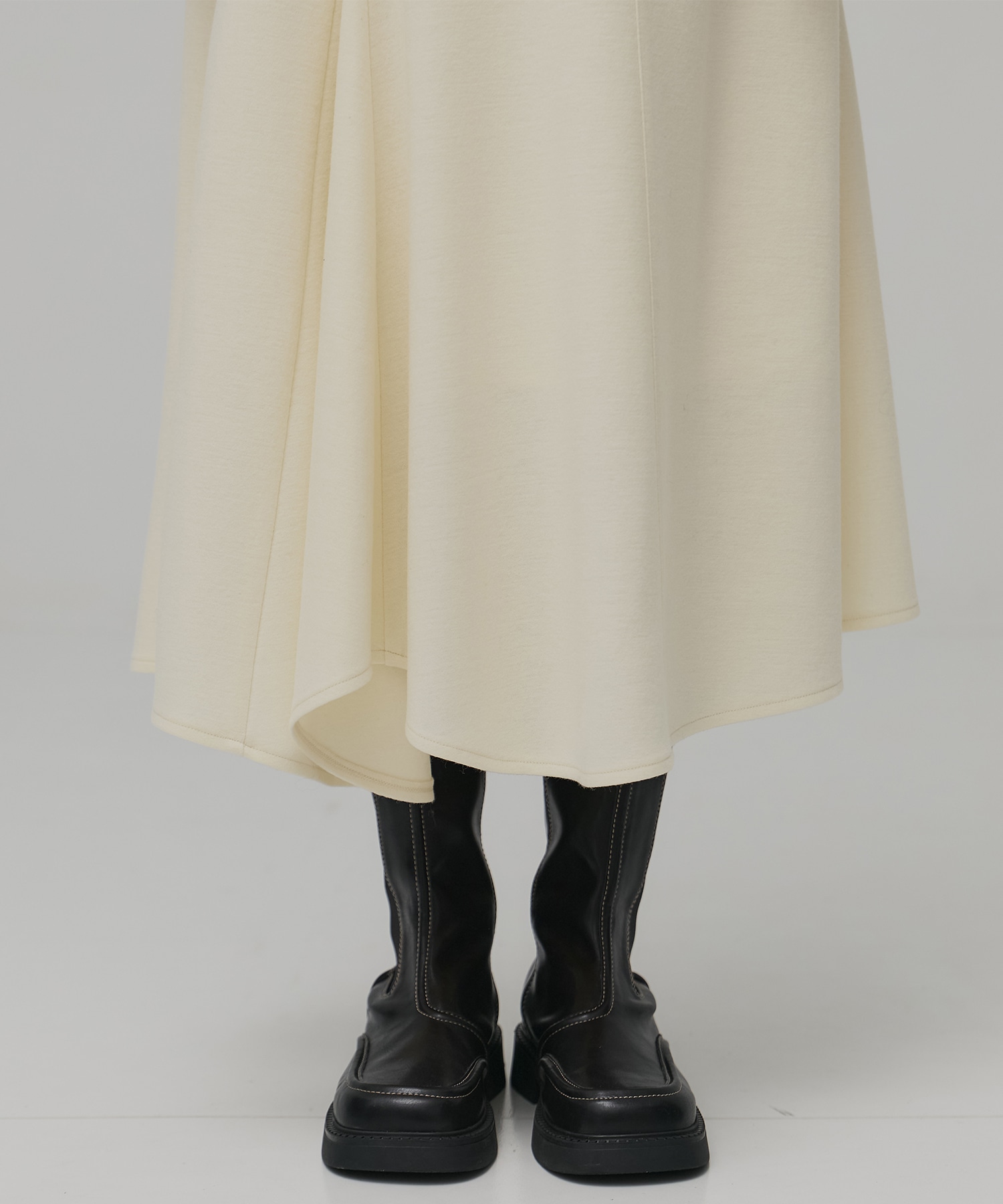 ウールジャージフレアスカート