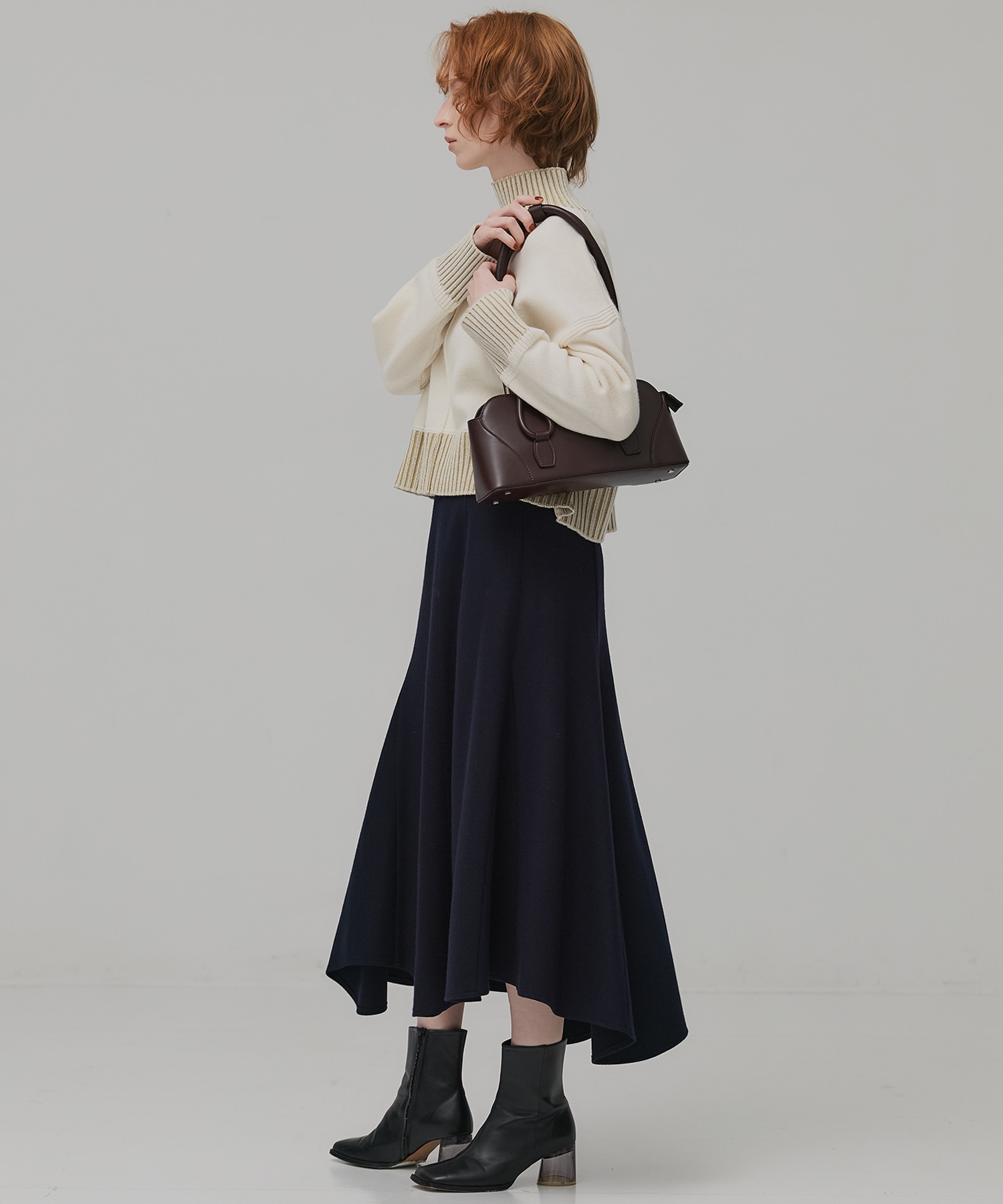 ウールジャージフレアスカート