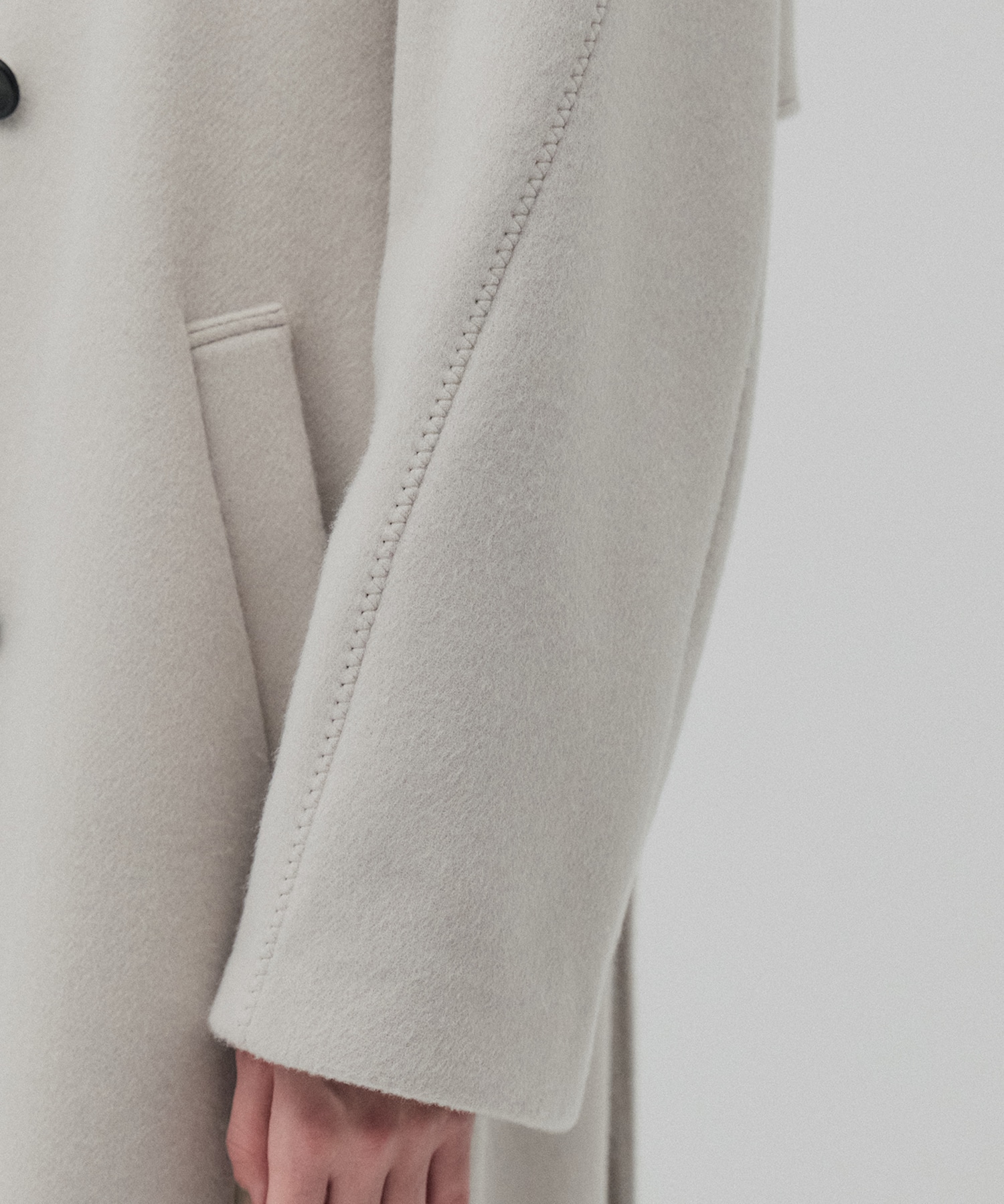 SUPER140アシメオーバーヨークコート