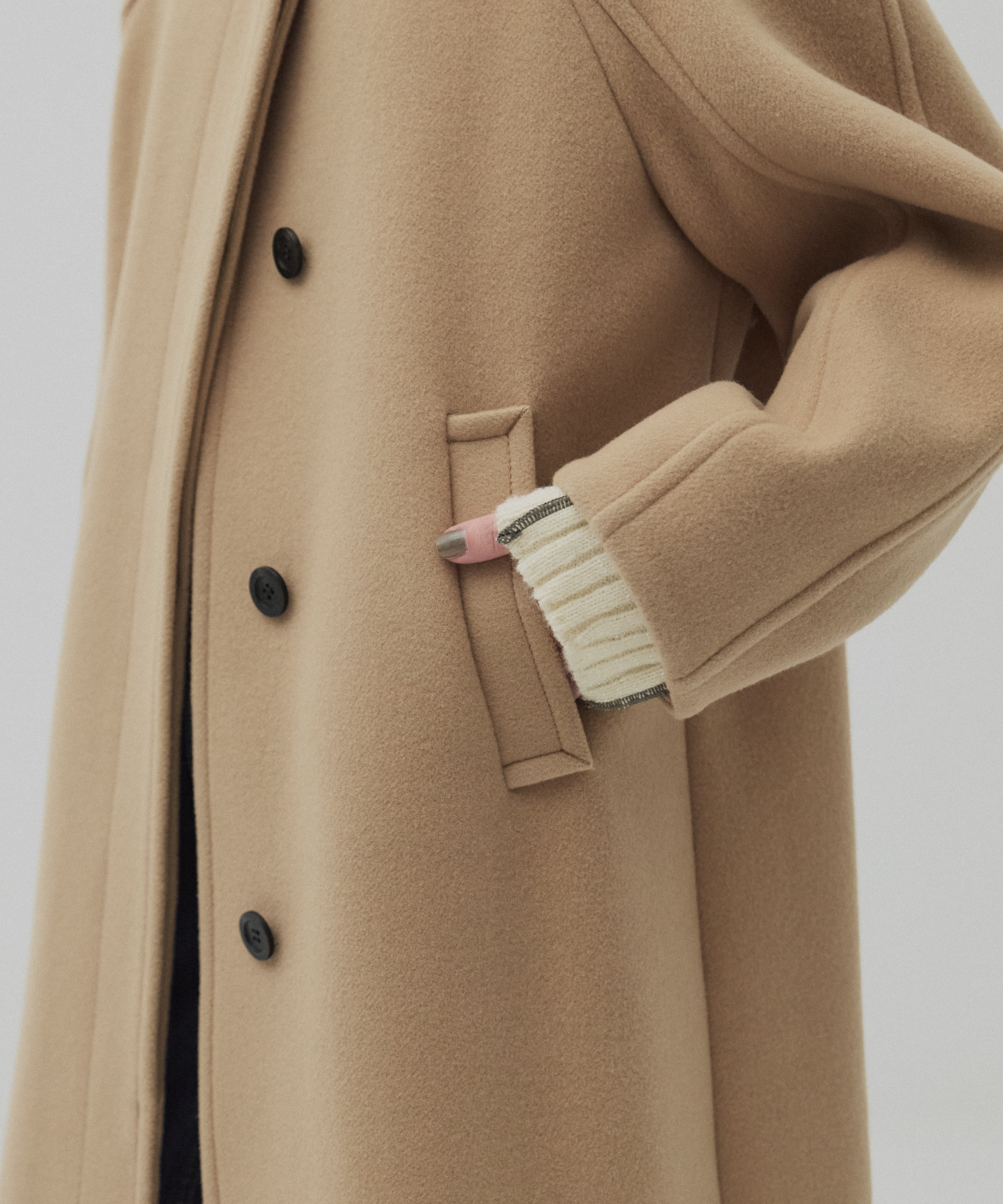 SUPER140スタンドカラーコート