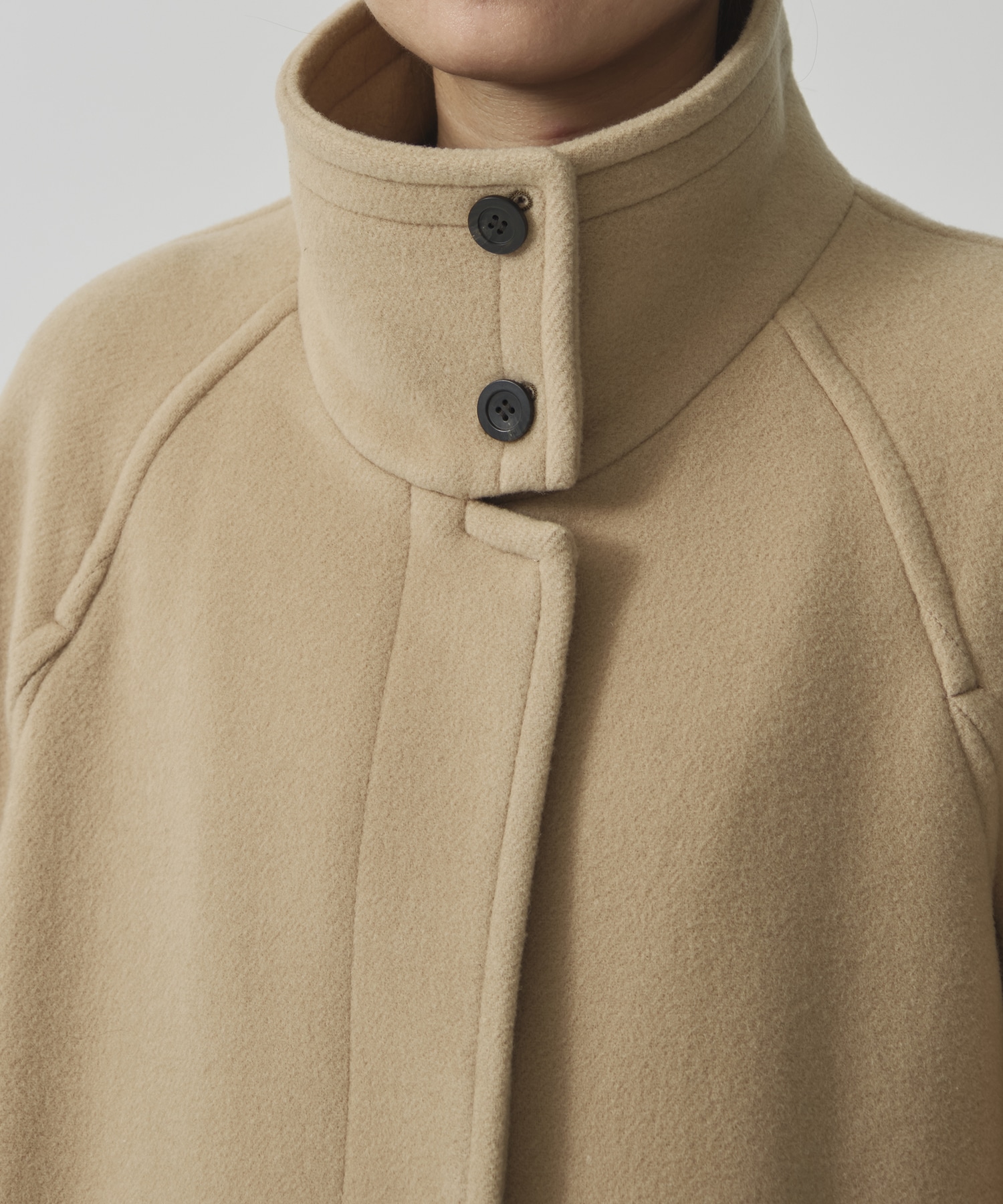 SUPER140スタンドカラーコート