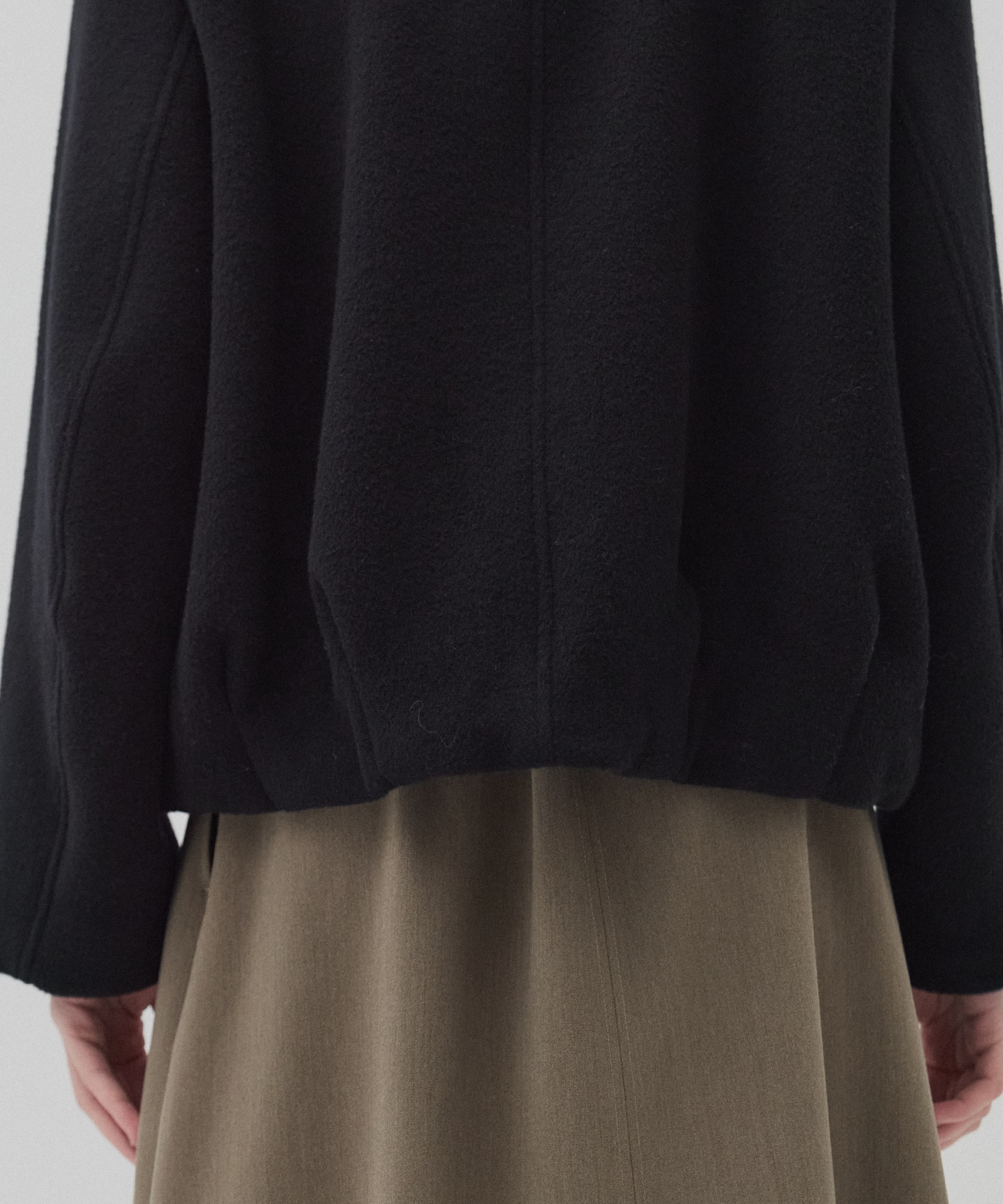 【再入荷】ウールジップタックショートコート