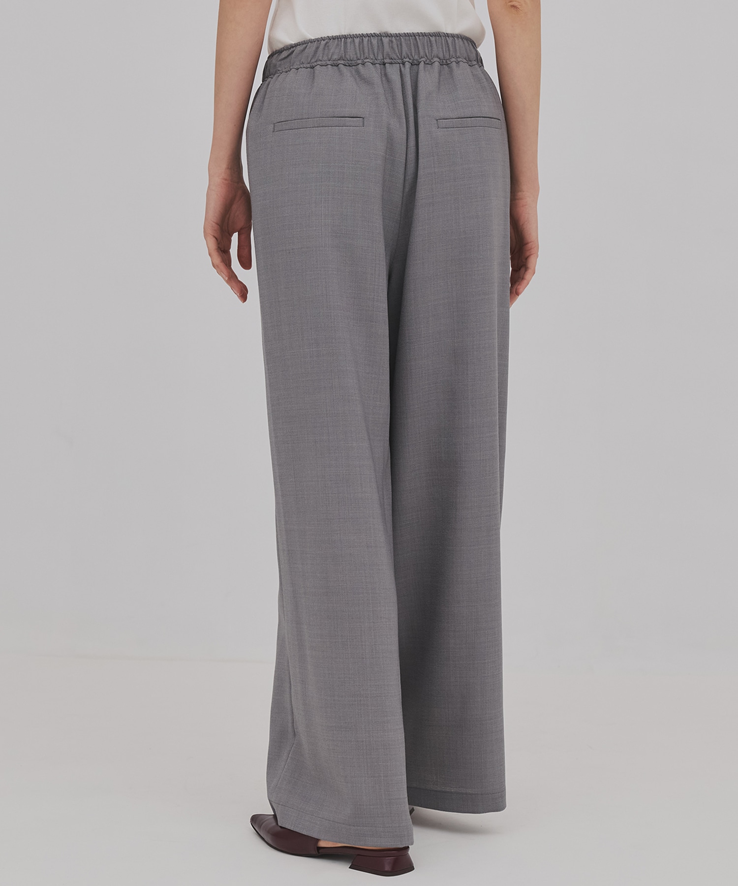 ウールジョーゼットパンツ