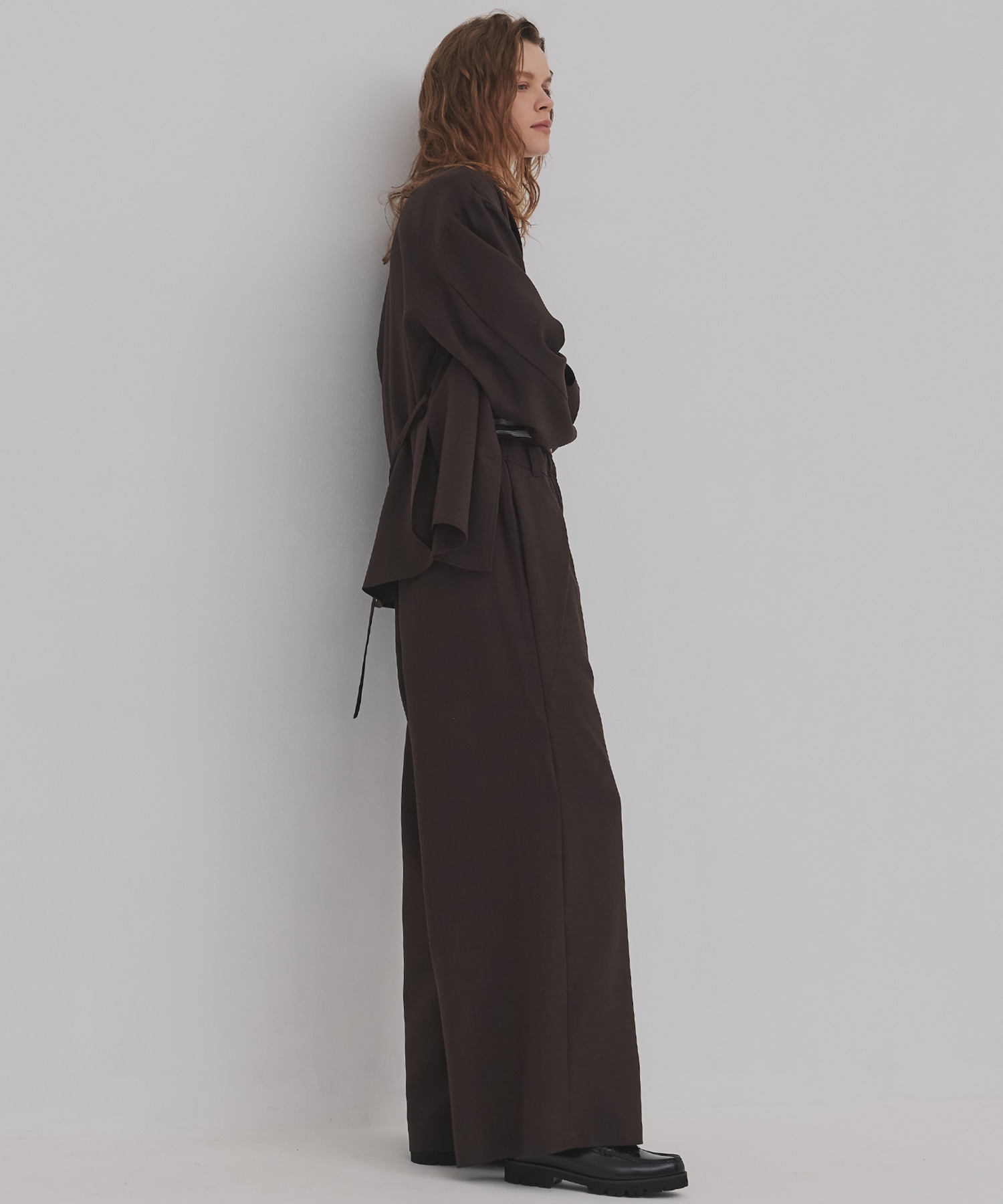 ウールジョーゼットパンツ